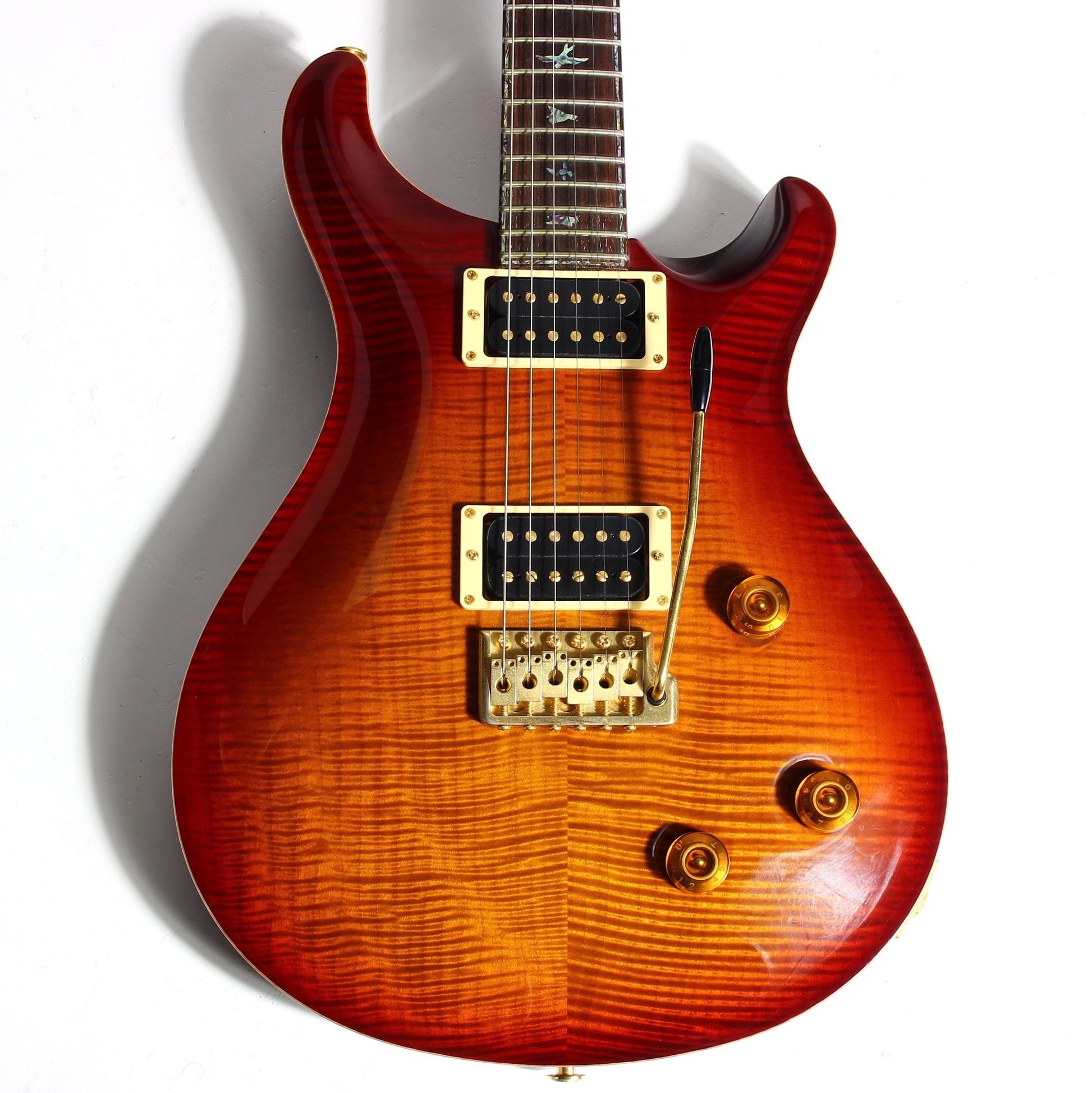 1996 PRS Artist Series III Limited Edition Dark Cherry Sunburst - RARE TREMOLO MODEL, Paua Inlays, Great Top!