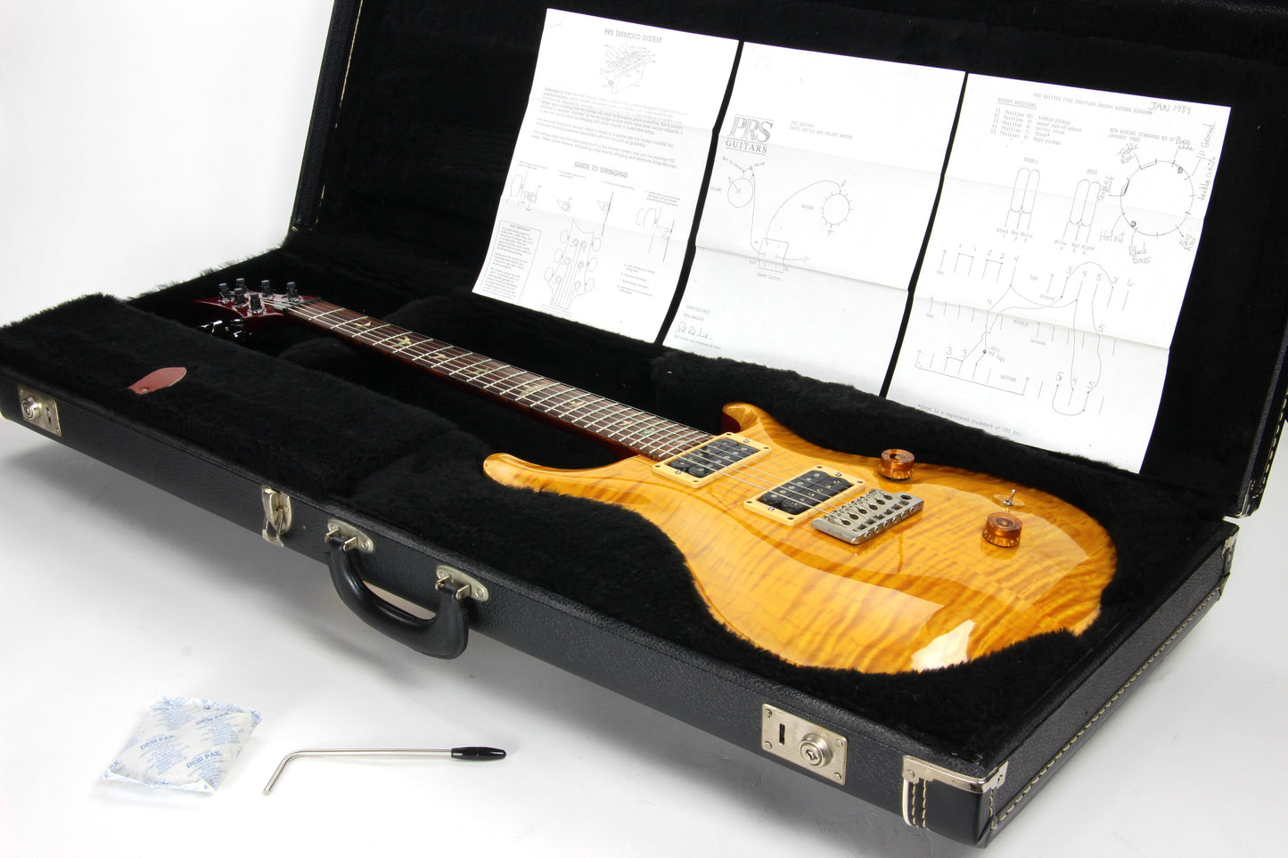 1989 PRS Custom 24 KILLER 10-Top BRAZILIAN ROSEWOOD Paul Reed Smith - Vintage Yellow 1980's