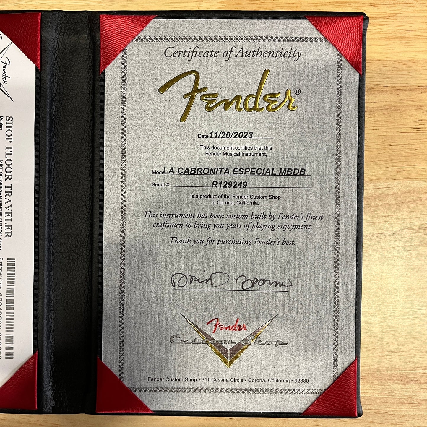 Fender Custom Shop Limited David Brown Masterbuilt La Carbonita Especial 2.0 - Green