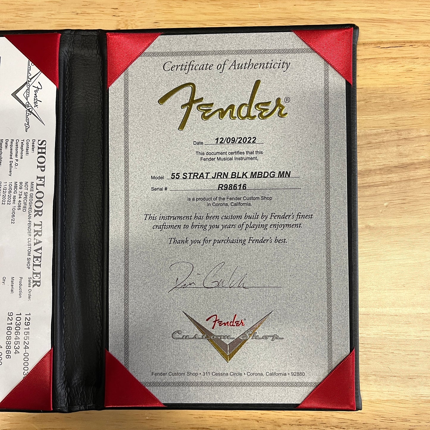 Fender Custom Shop Limited Dennis Galuszka Masterbuilt 1956 Stratocaster Journeyman Relic - Black