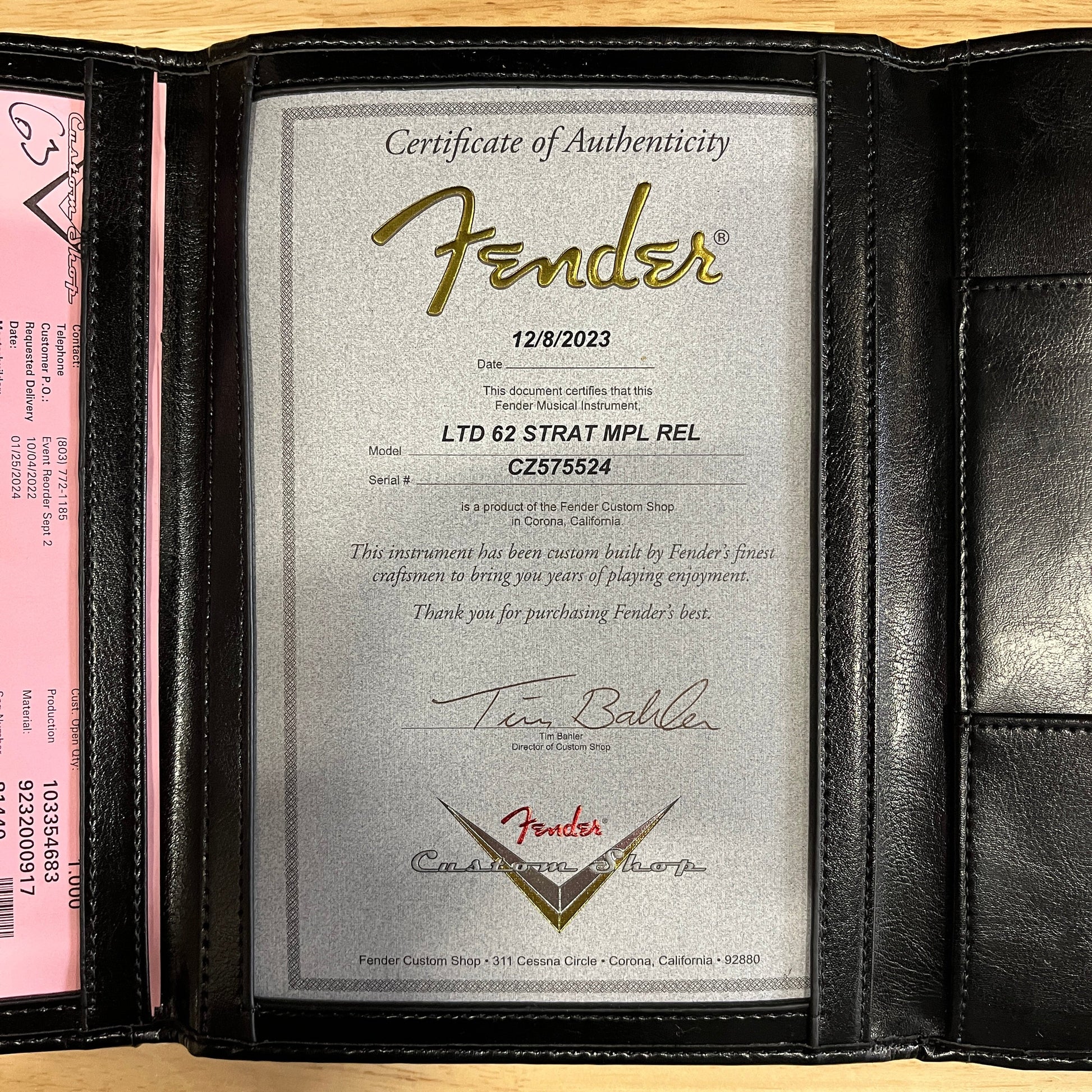 Fender Custom Shop Limited 1962 Stratocaster Relic - Aged Black