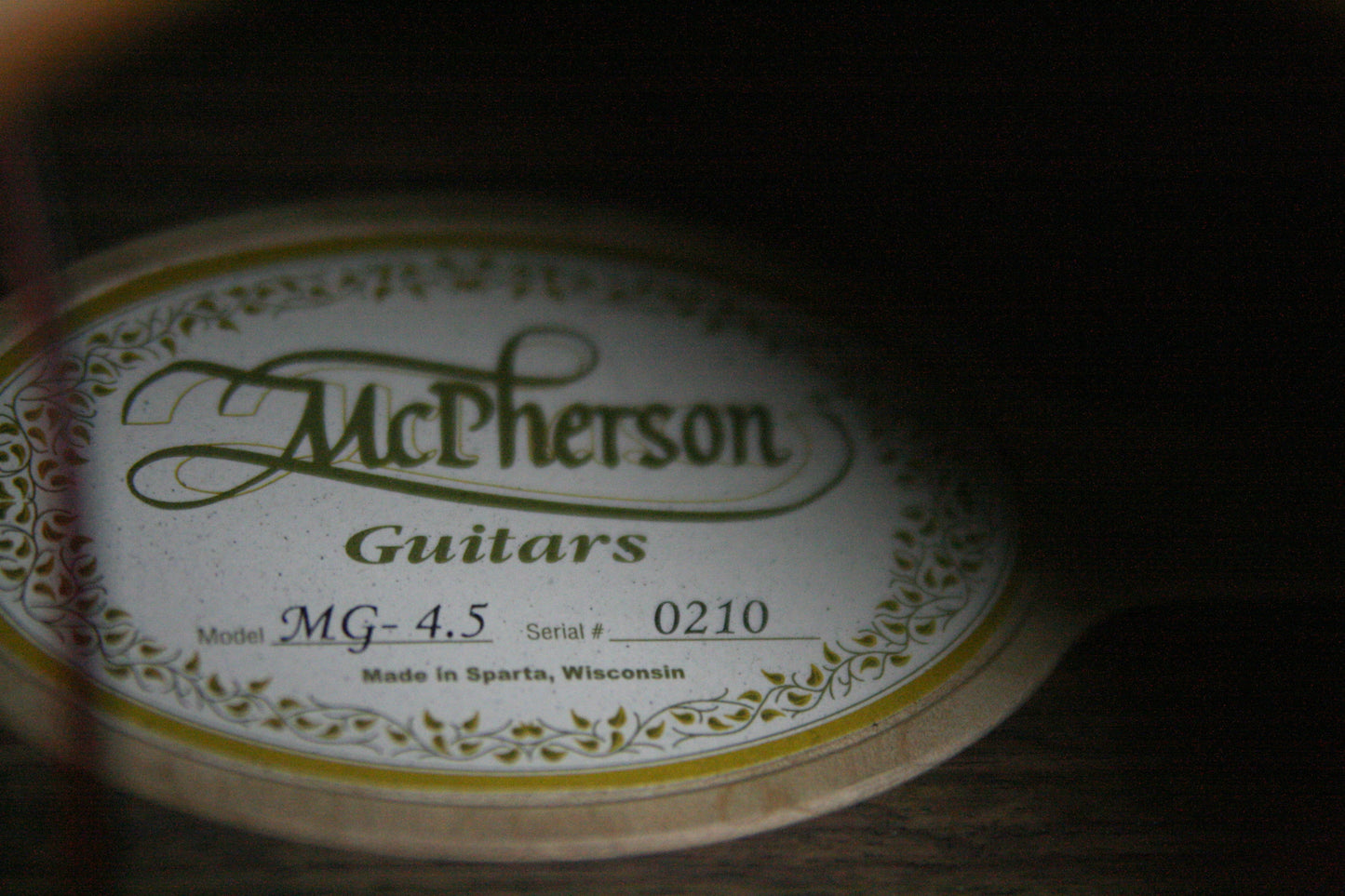 2004 McPherson MG 4.5 Redwood Top & Indian Rosewood! High Quality Acoustic Guitar!
