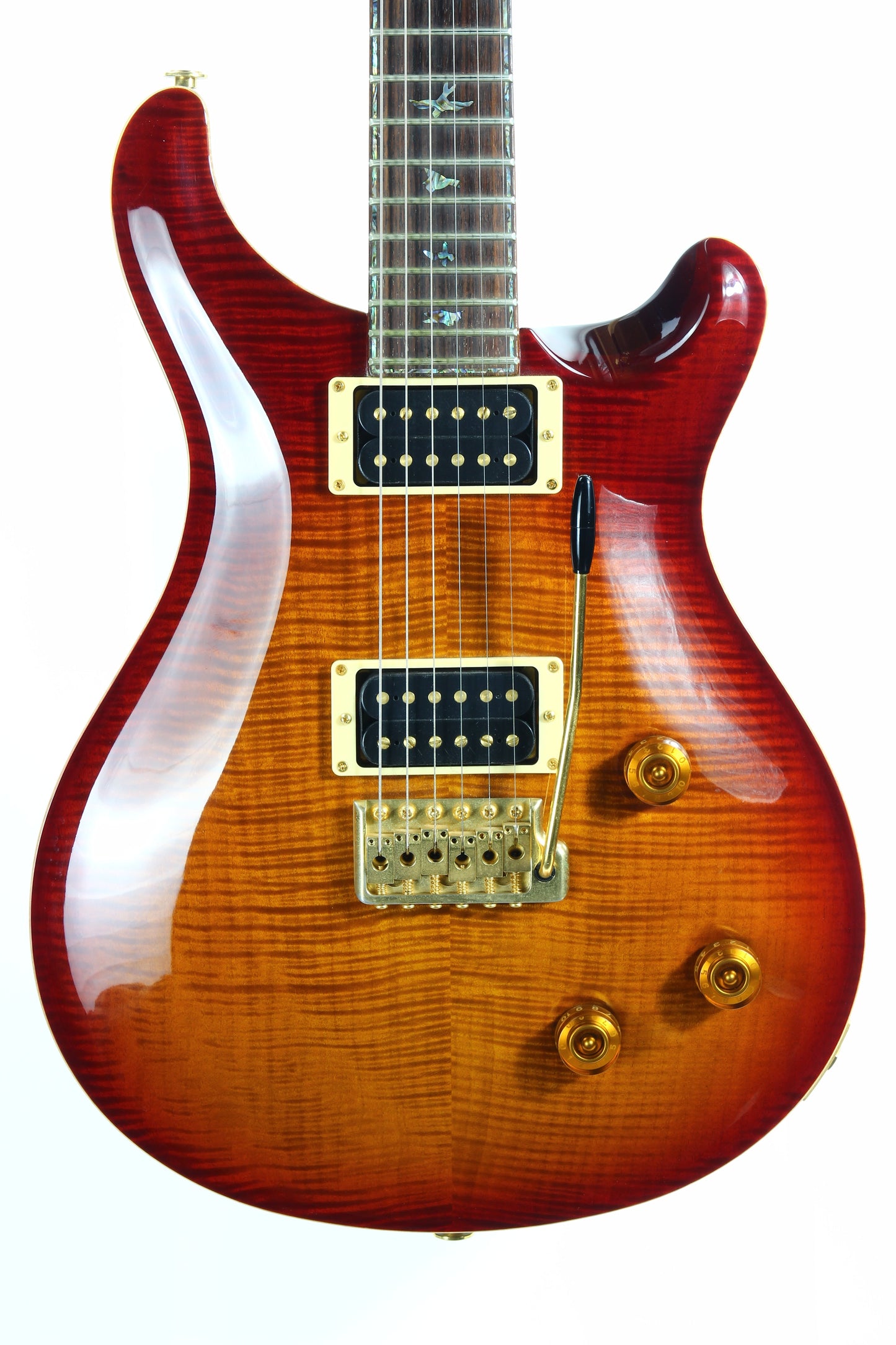 1996 PRS Artist Series III Limited Edition Dark Cherry Sunburst - RARE TREMOLO MODEL, Paua Inlays, Great Top!