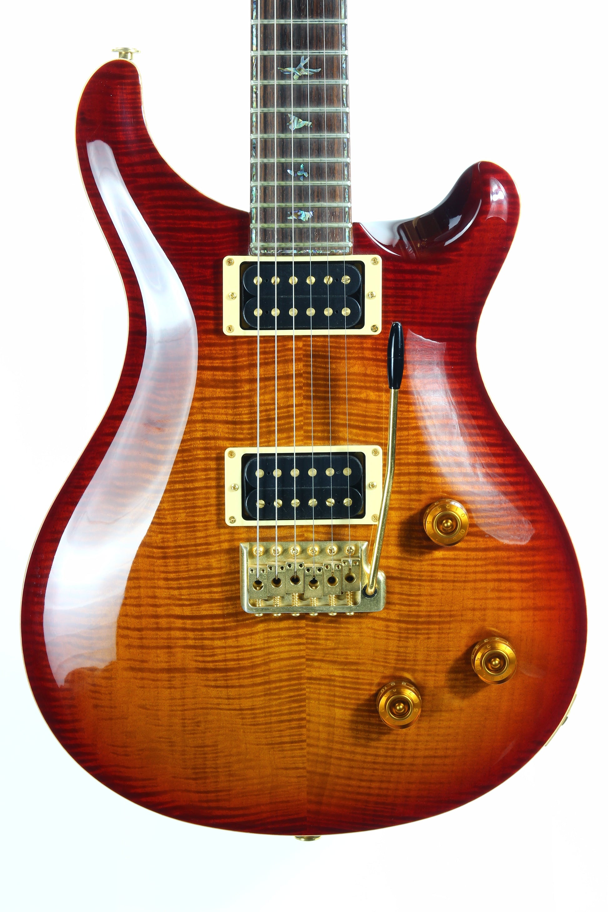 1996 PRS Artist Series III Limited Edition Dark Cherry Sunburst - RARE TREMOLO MODEL, Paua Inlays, Great Top!