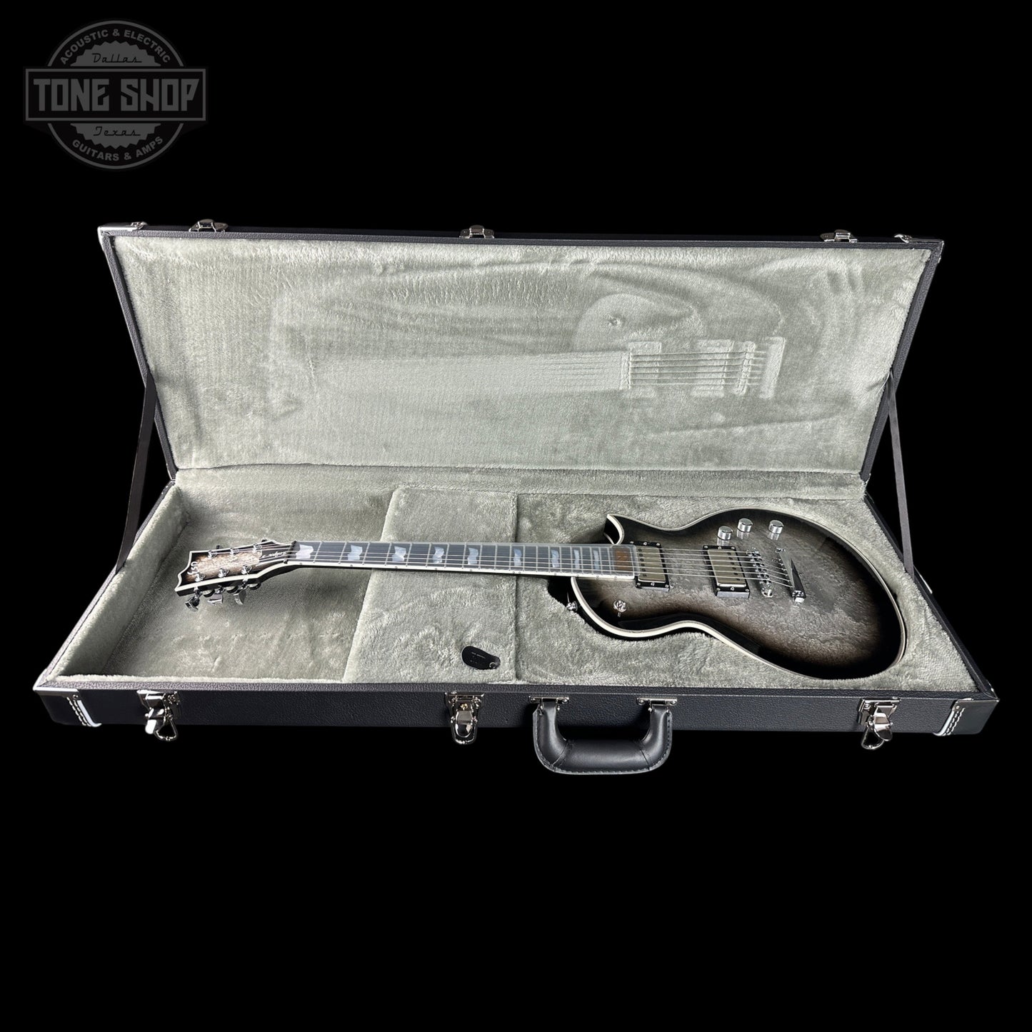 ESP Original Series Eclipse Custom Silver Liquid Metal Burst w/case E8031252