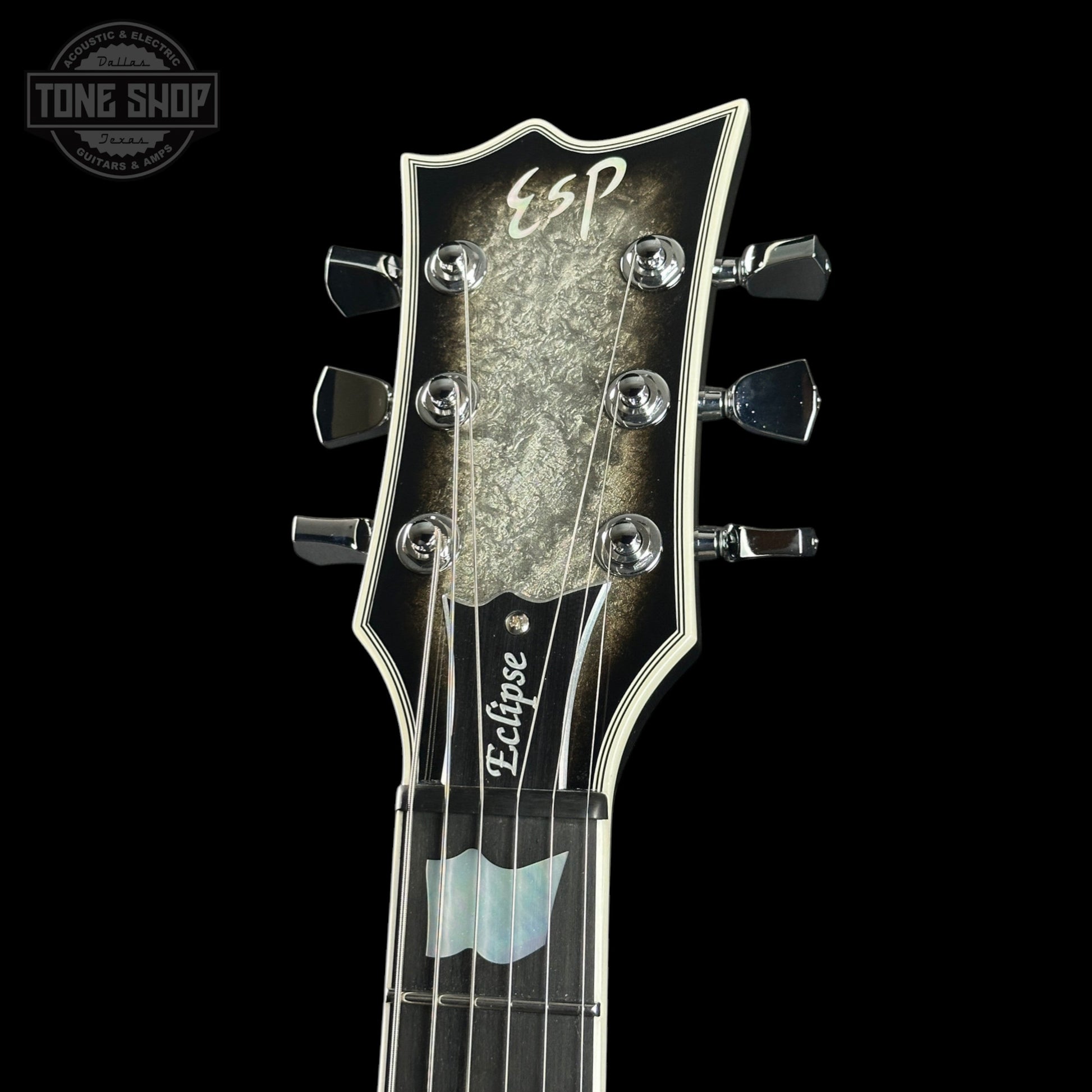 ESP Original Series Eclipse Custom Silver Liquid Metal Burst w/case E8031252