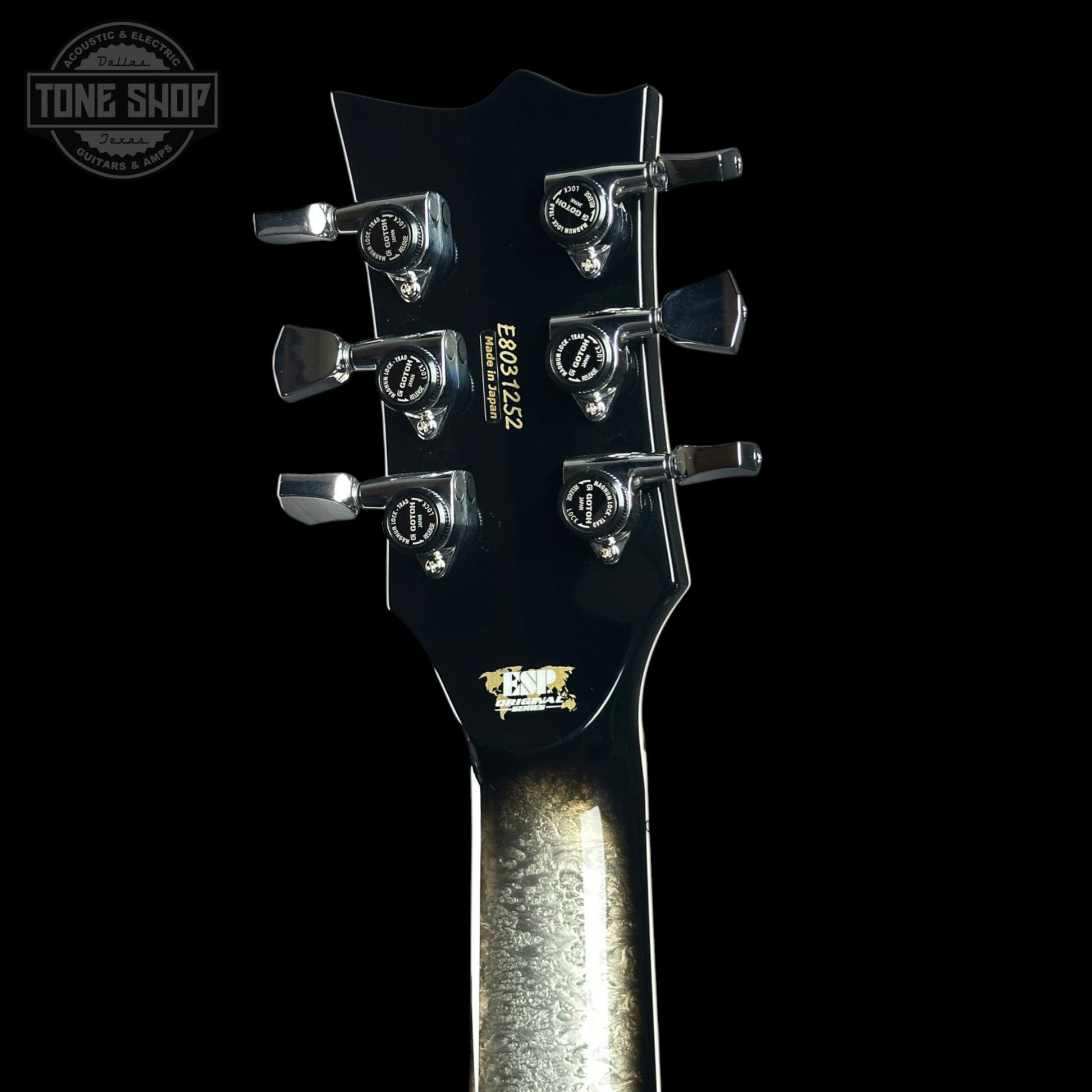 ESP Original Series Eclipse Custom Silver Liquid Metal Burst w/case E8031252
