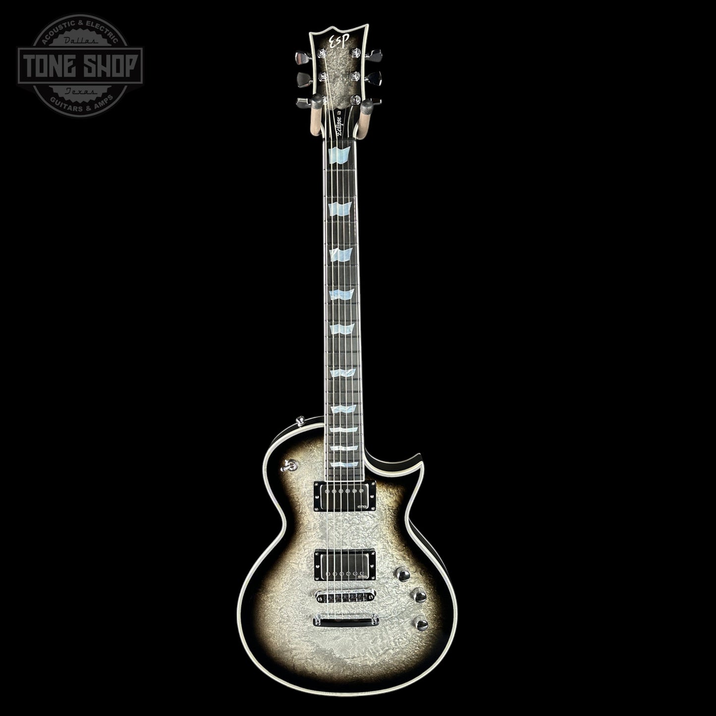 ESP Original Series Eclipse Custom Silver Liquid Metal Burst w/case E8031252