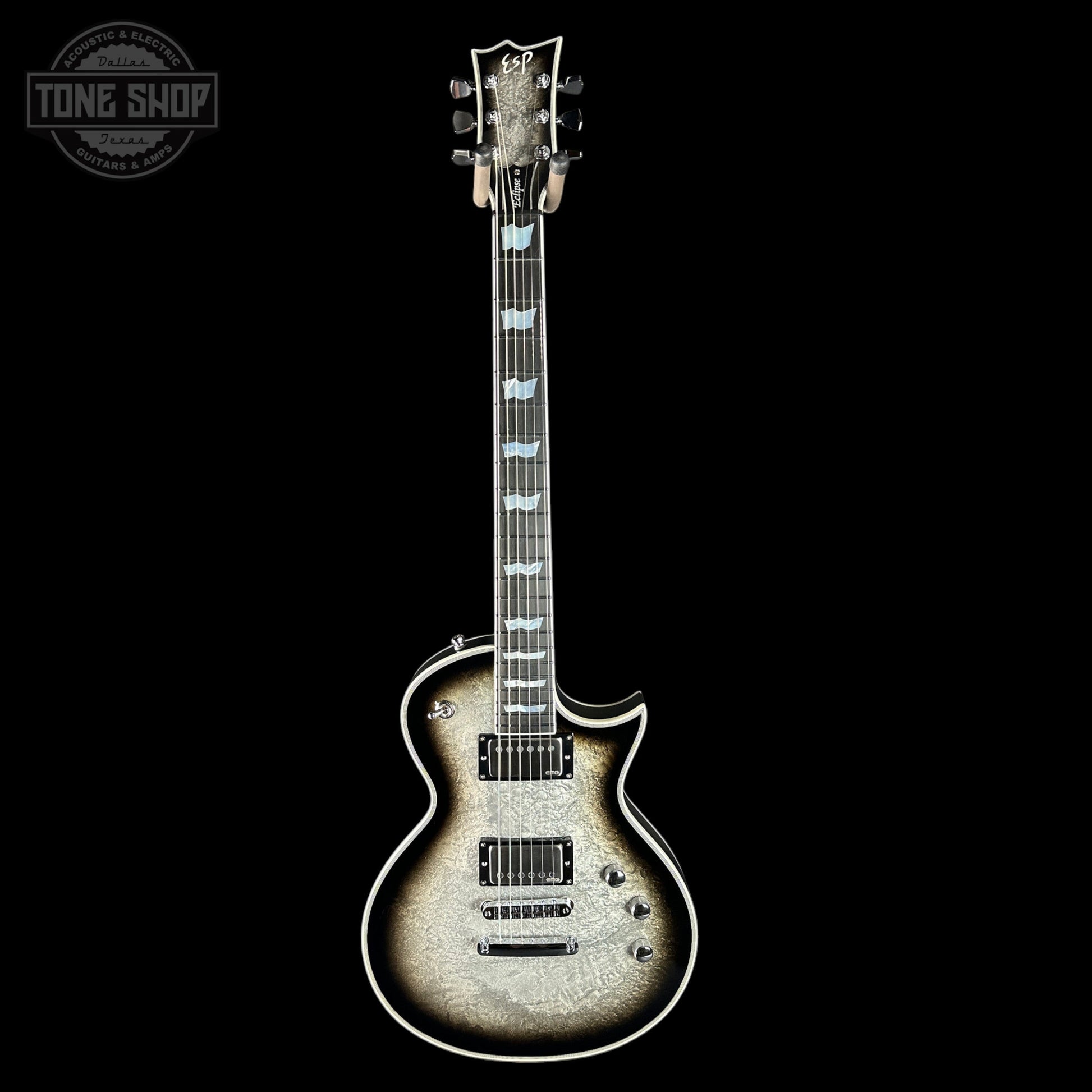 ESP Original Series Eclipse Custom Silver Liquid Metal Burst w/case E8031252