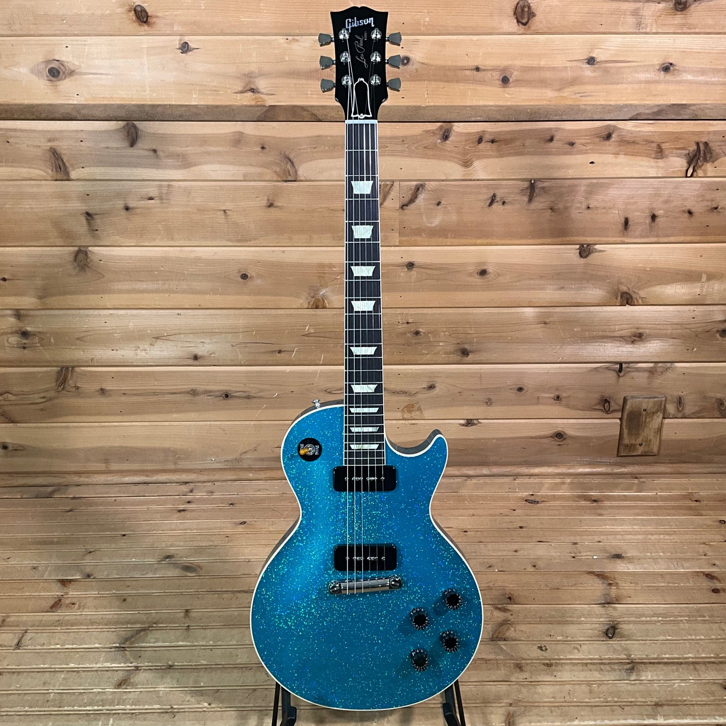 Gibson Custom 1954 Les Paul Standard Electric Guitar - Kamen Blue Shift Sparkle