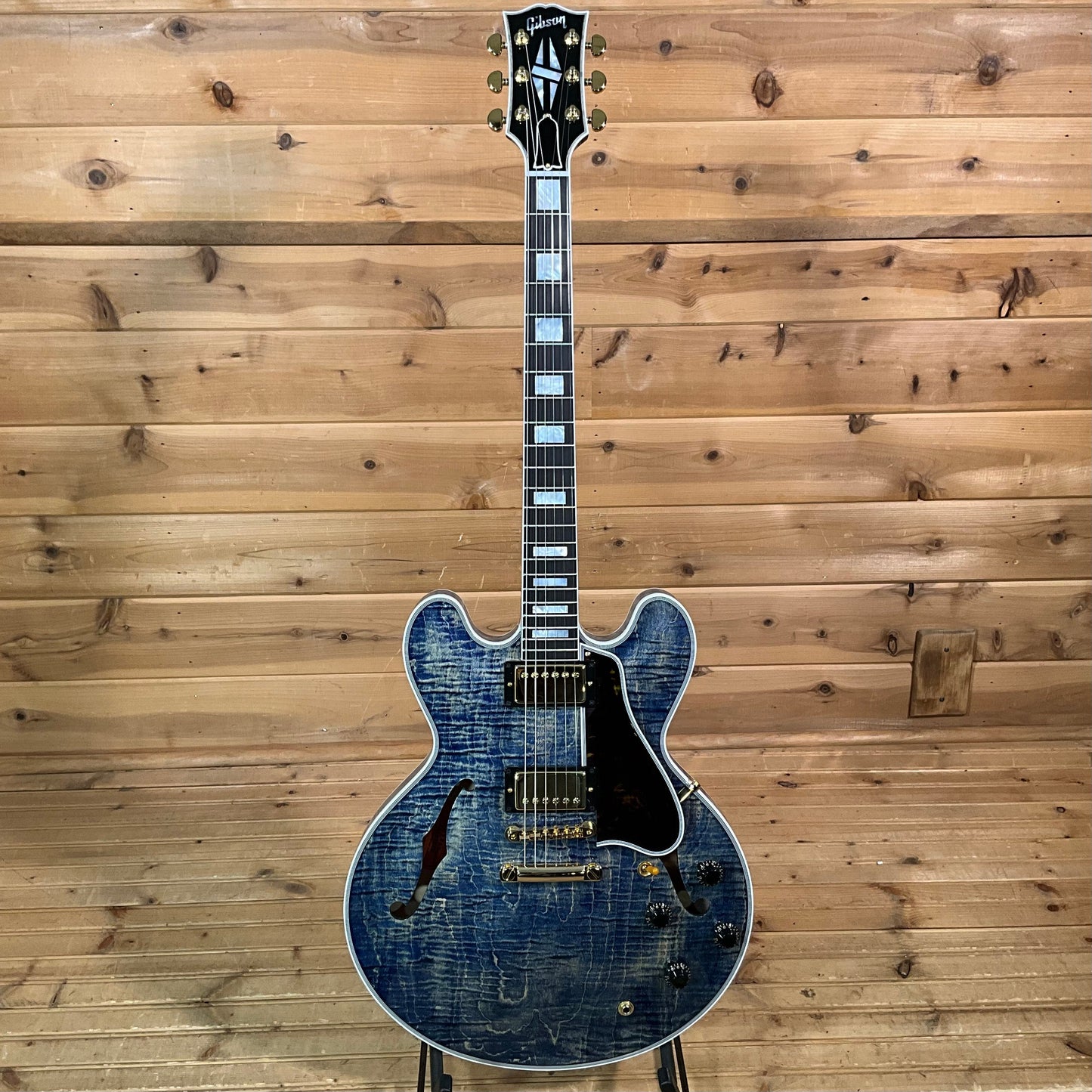 Gibson Custom 1959 ES-355 Electric Guitar - Pale Blue Gloss