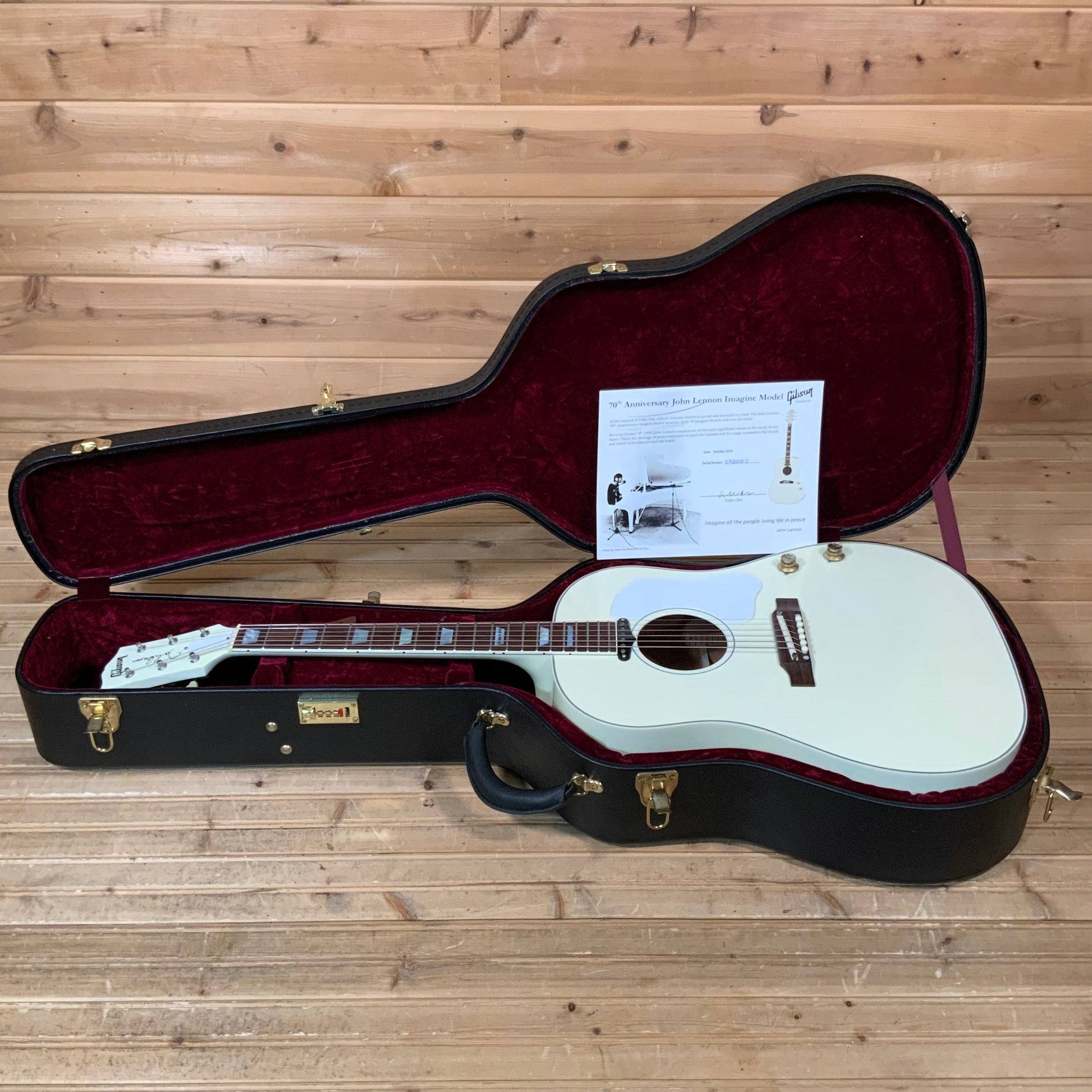 Gibson Custom 70th Anniversary J-160E Imagine Acoustic Guitar USED - White