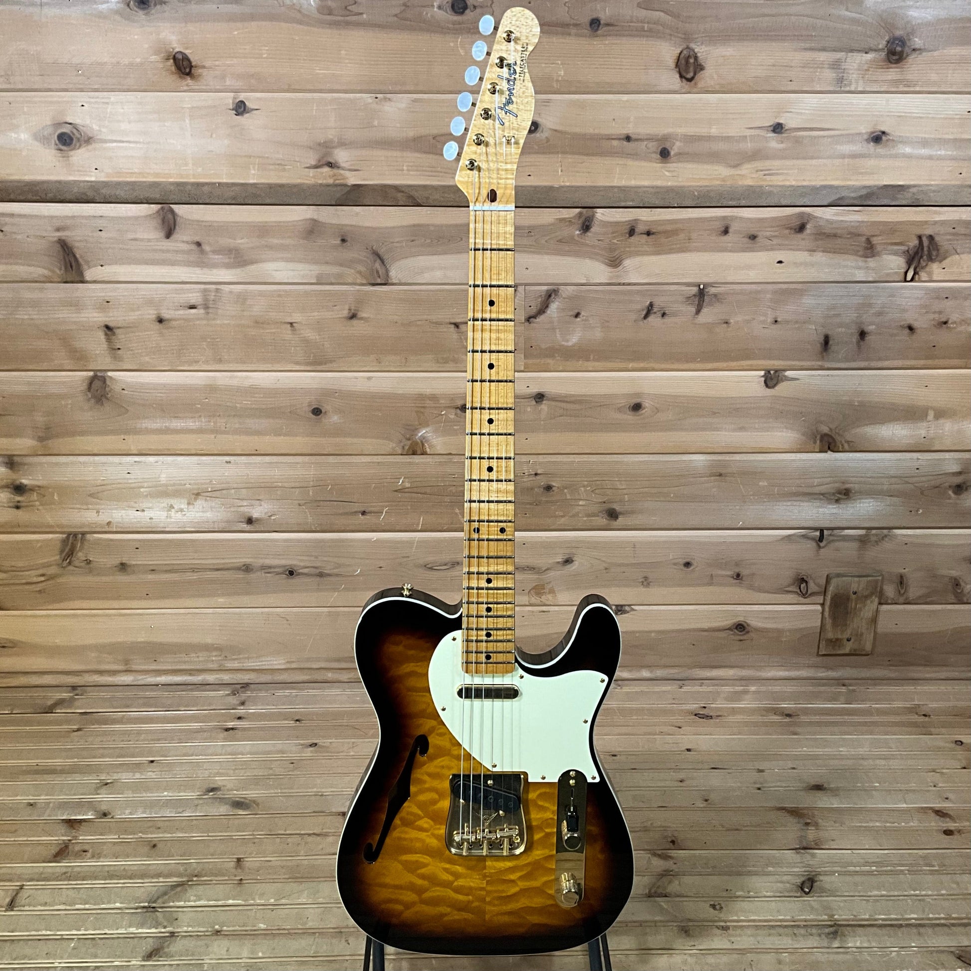 Fender Custom Shop 1963 Telecaster Thinline Time Capsule Quilted Top Electric Guitar - 2-Color Sunburst