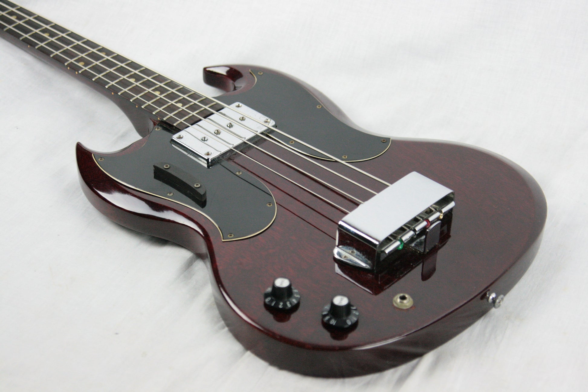 RARE 1969 Gibson EB-0 LEFT-HANDED Bass w OHSC! Double-Pickguard Lefty! Vintage