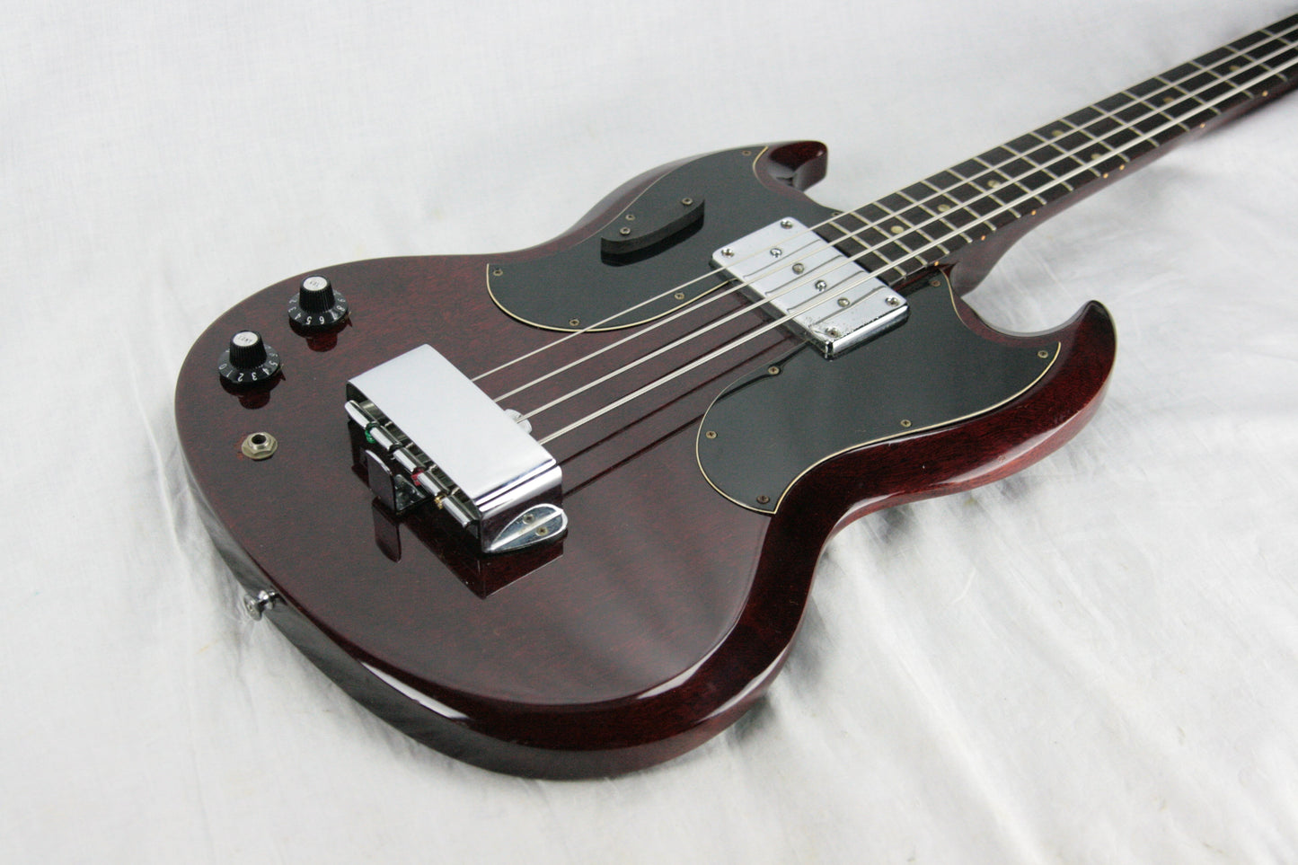 RARE 1969 Gibson EB-0 LEFT-HANDED Bass w OHSC! Double-Pickguard Lefty! Vintage