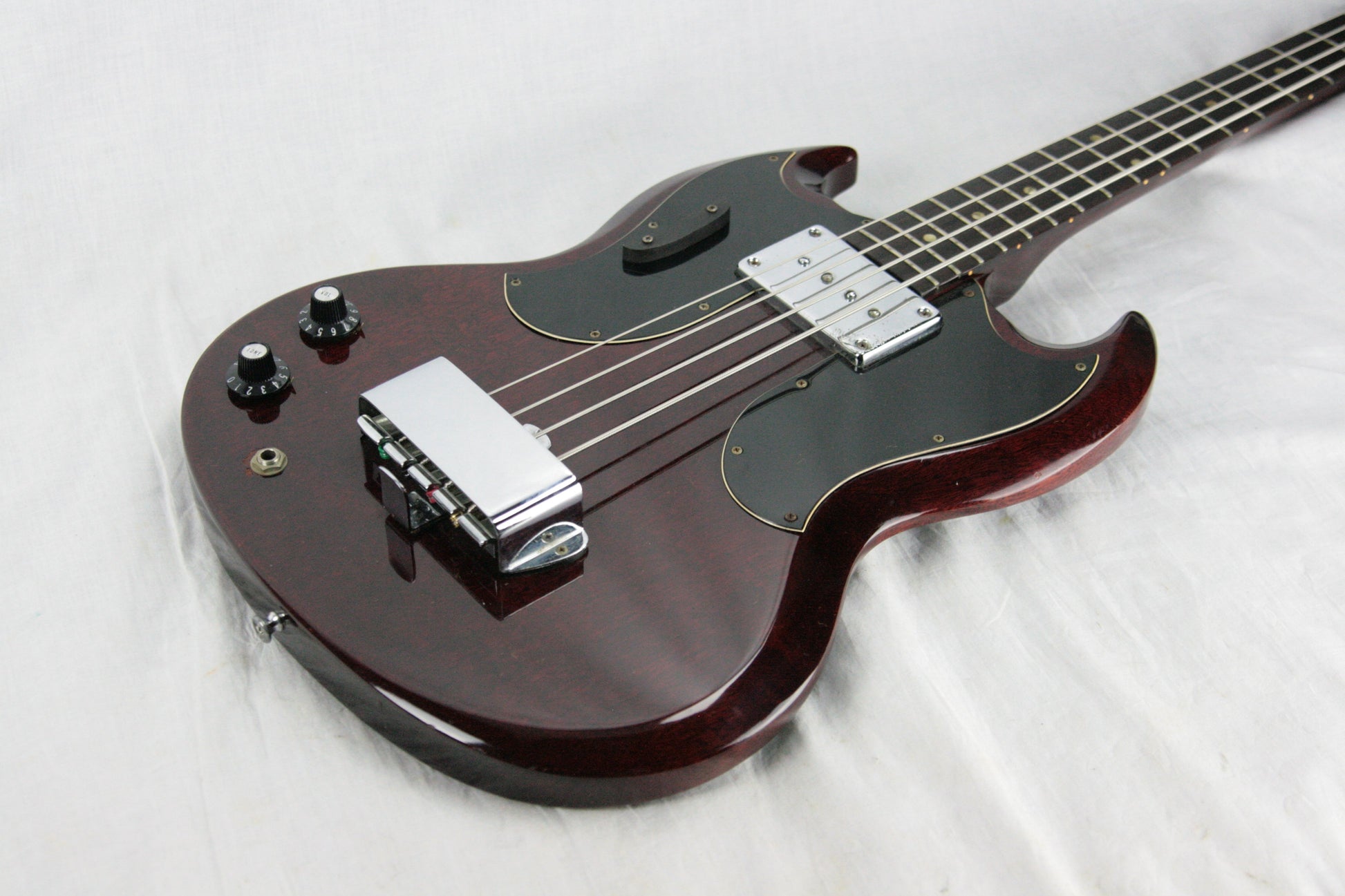 RARE 1969 Gibson EB-0 LEFT-HANDED Bass w OHSC! Double-Pickguard Lefty! Vintage