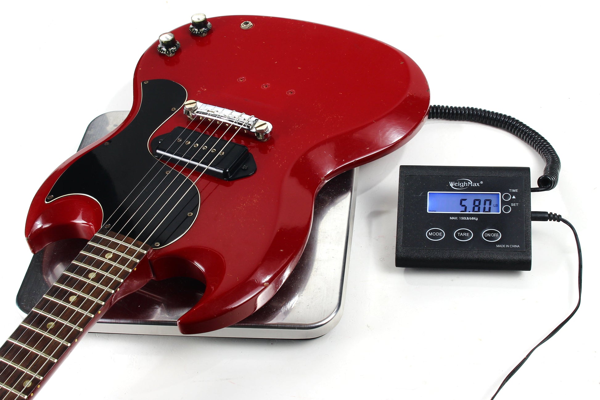 1965 Gibson SG Junior EMBER RED Wide Nut Les Paul Jr. Custom Color