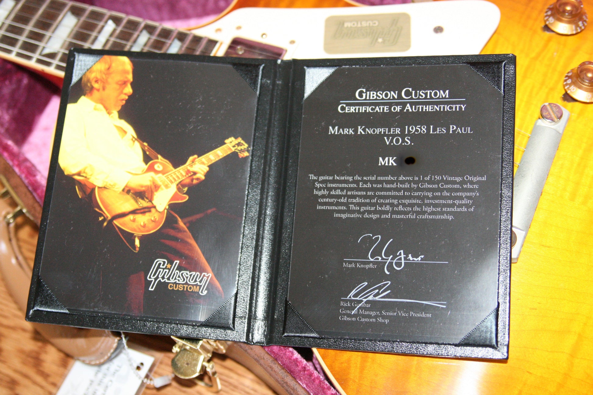 1958 Gibson Mark Knopfler VOS Les Paul Custom Shop Historic 58 R8 Lightweight!