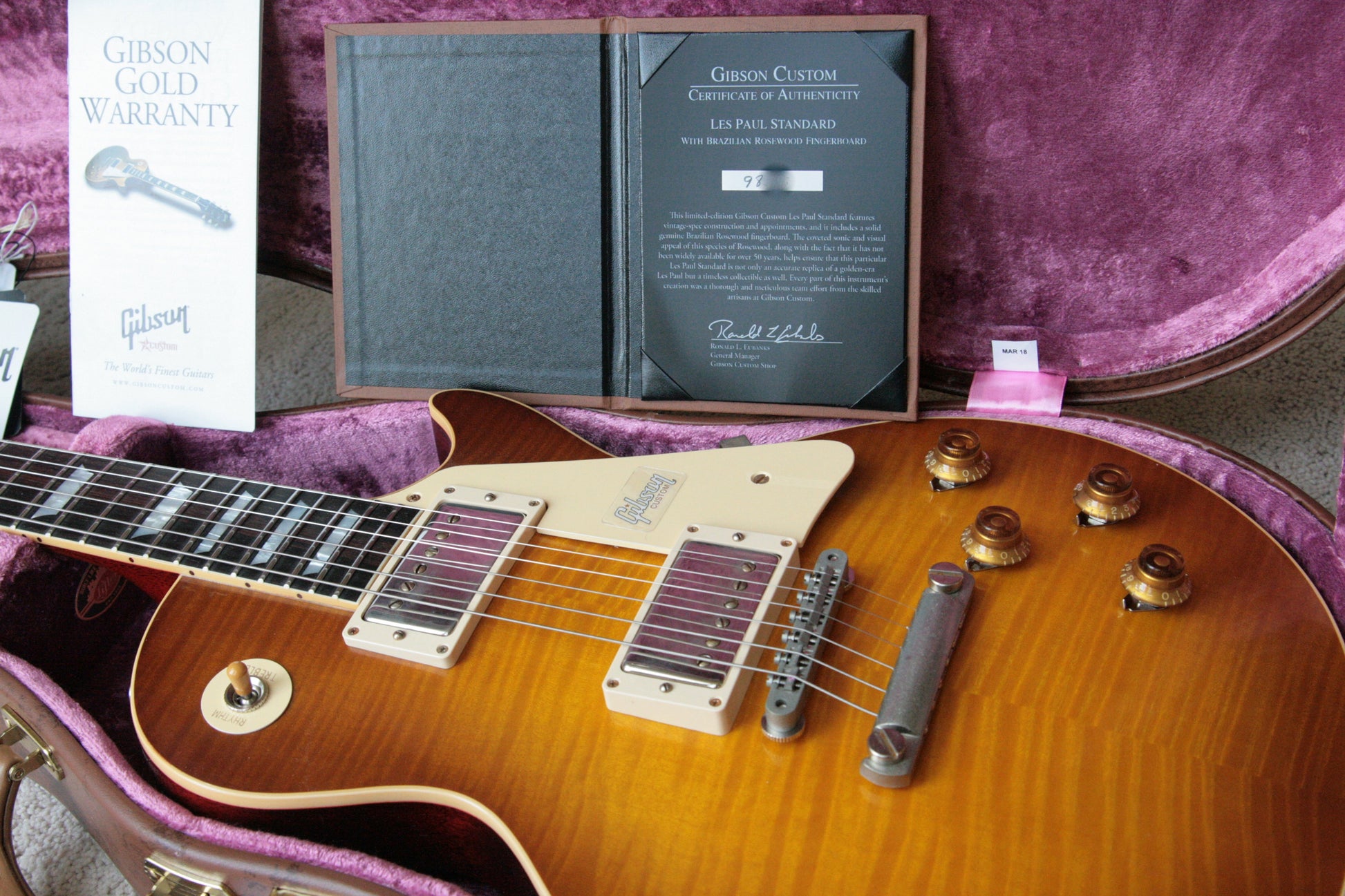 2018 Gibson 1959 BRAZILIAN ROSEWOOD Les Paul Historic Reissue! R9 59 Custom Shop TH Spec