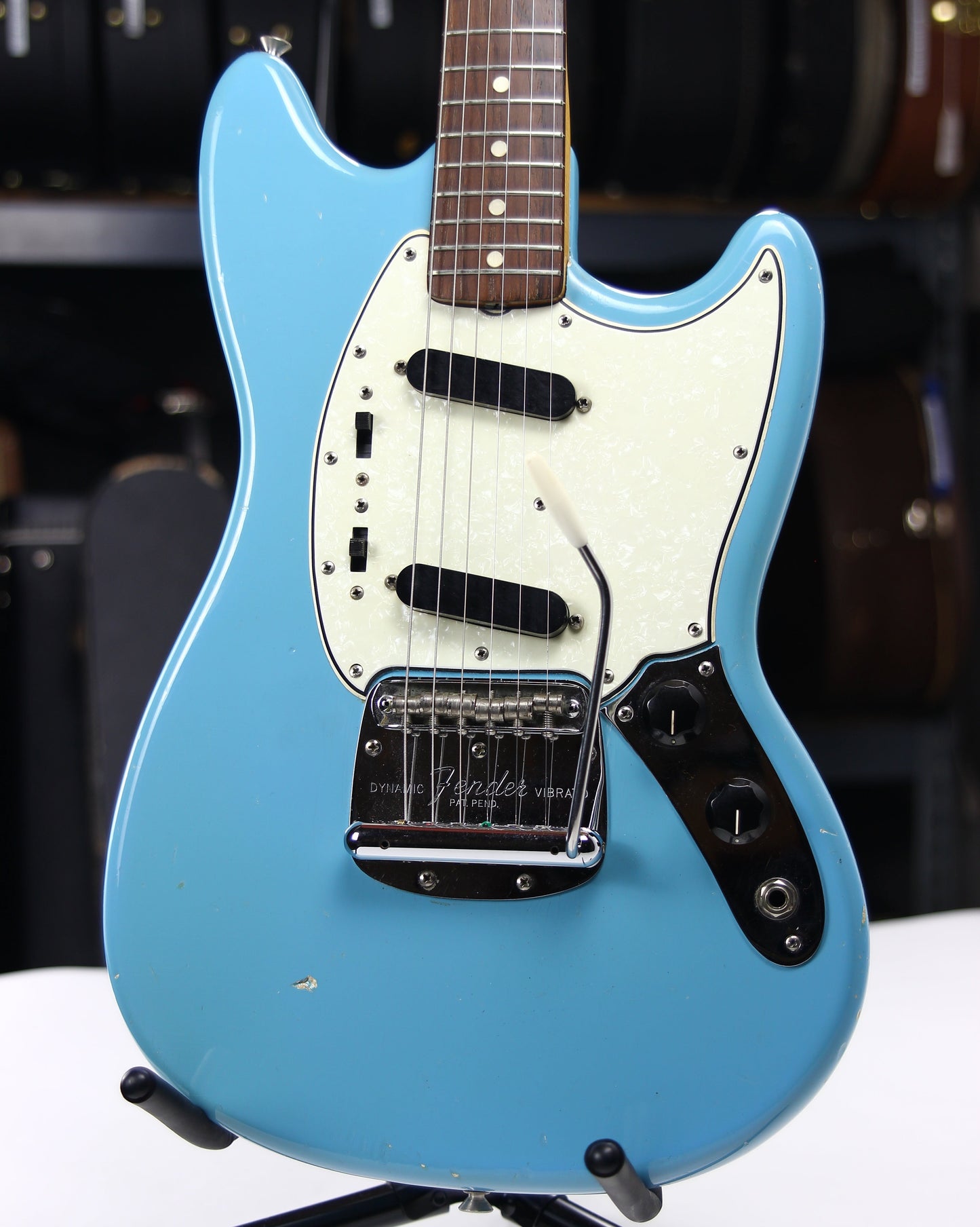 1965 Fender Mustang DAPHNE BLUE w/ Original Case - Kurt Cobain-type, L-Series, Small Headstock!