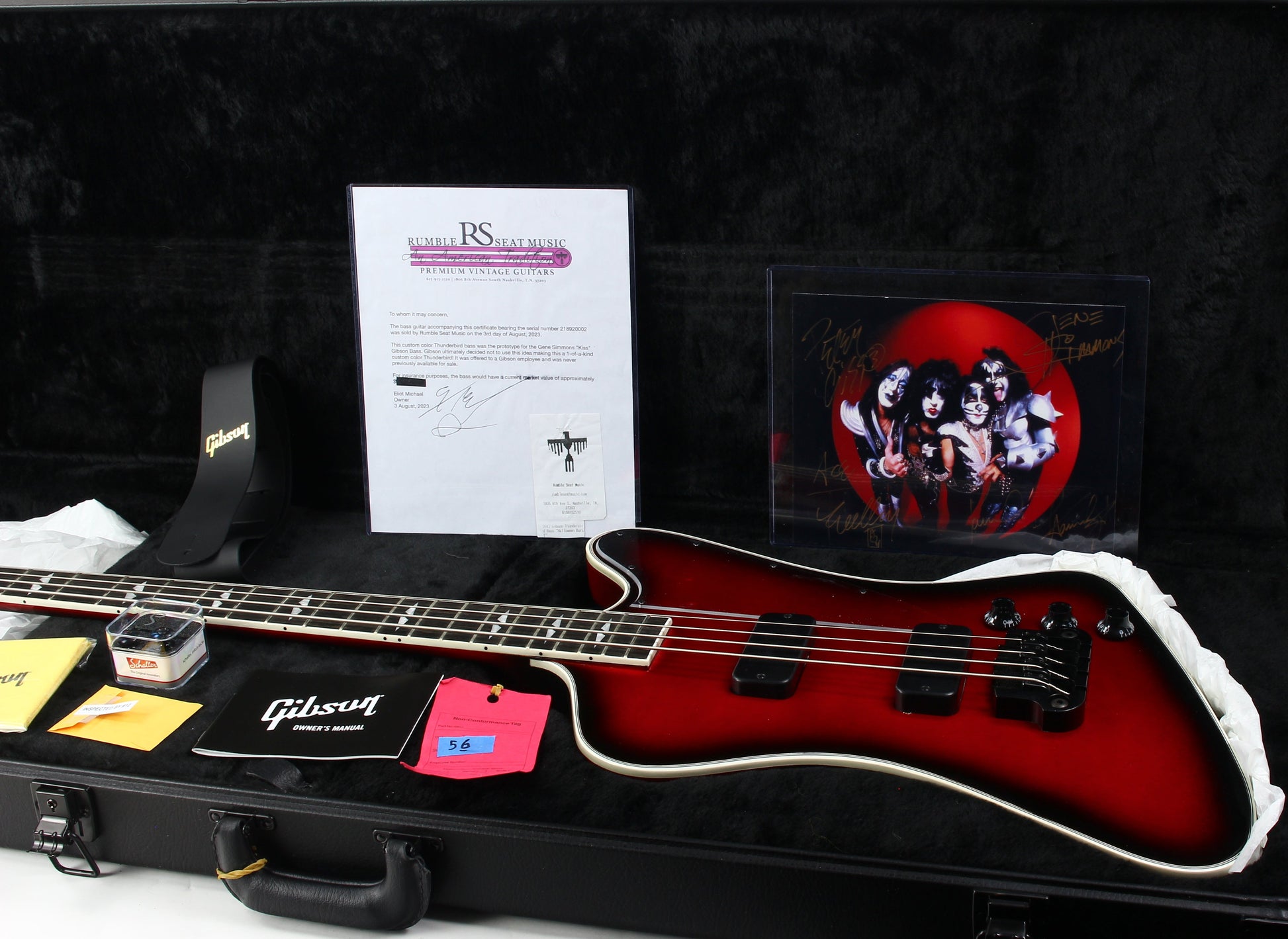 Gibson One-Off! 2022 Gene Simmons Thunderbird Bass HALLOWEEN BURST g2