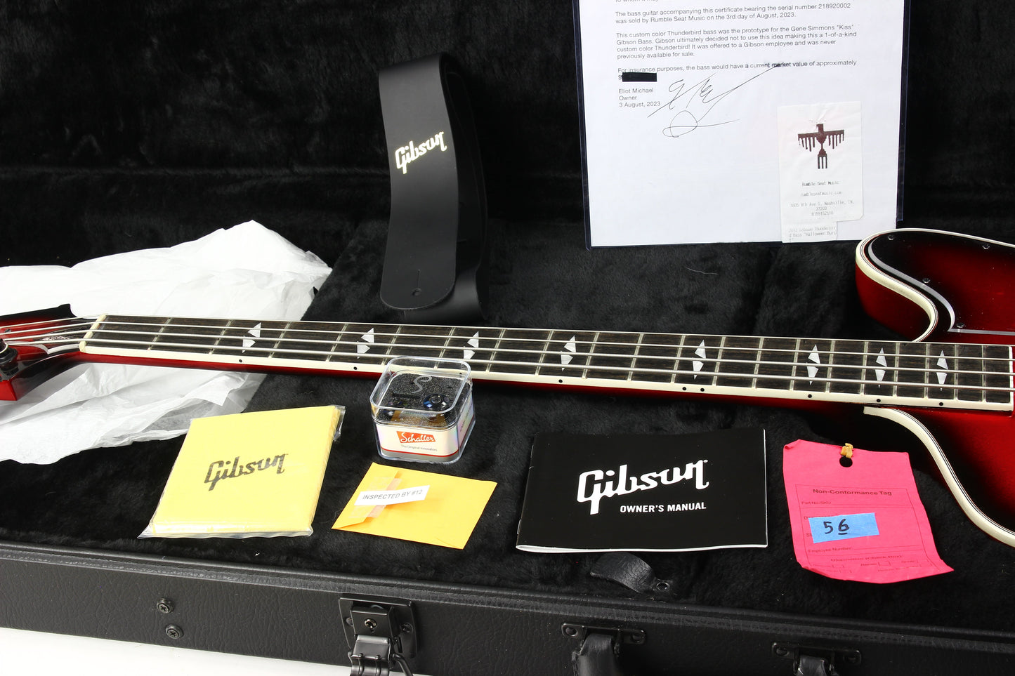 Gibson One-Off! 2022 Gene Simmons Thunderbird Bass HALLOWEEN BURST g2