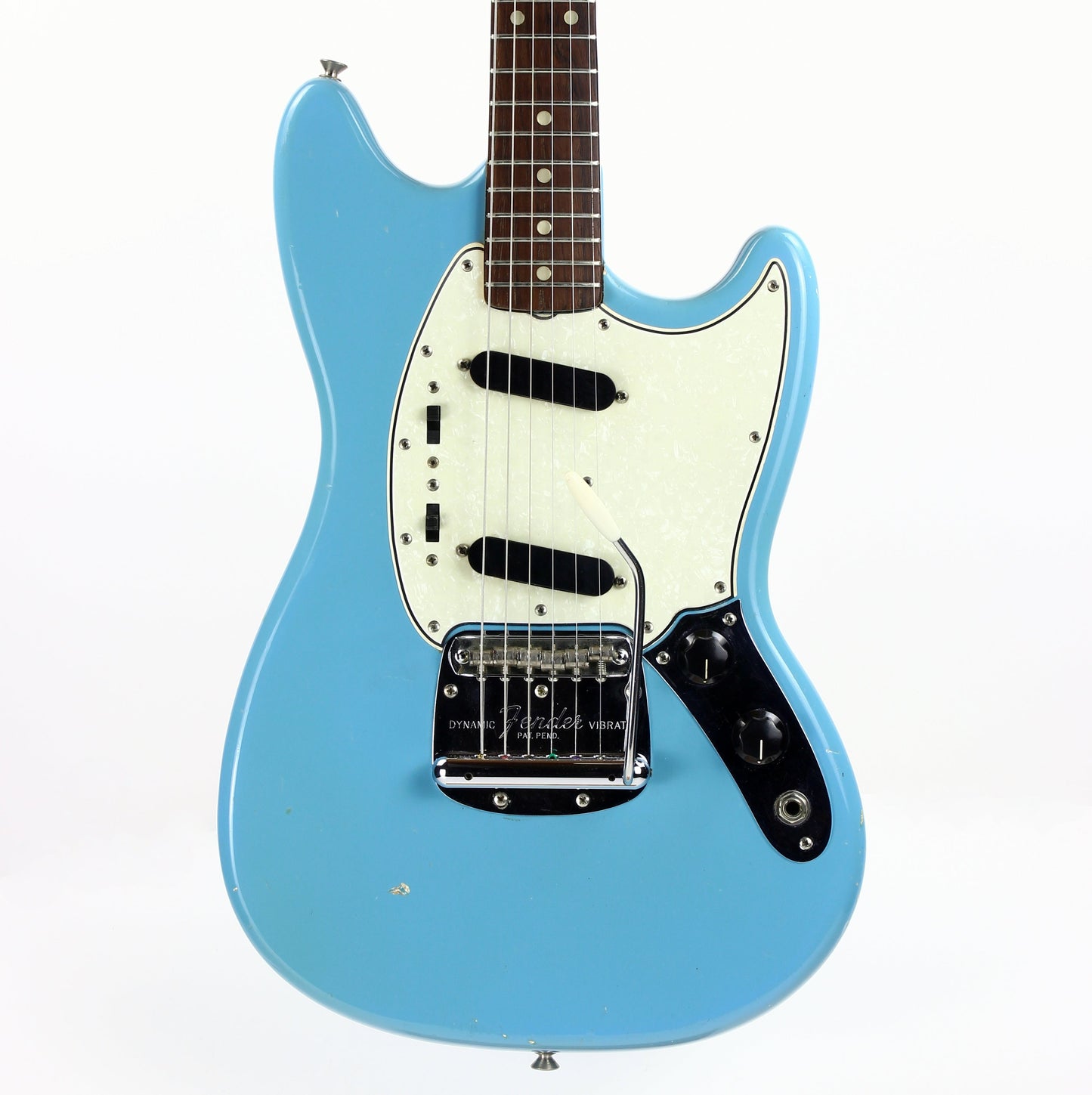 1965 Fender Mustang DAPHNE BLUE w/ Original Case - Kurt Cobain-type, L-Series, Small Headstock!