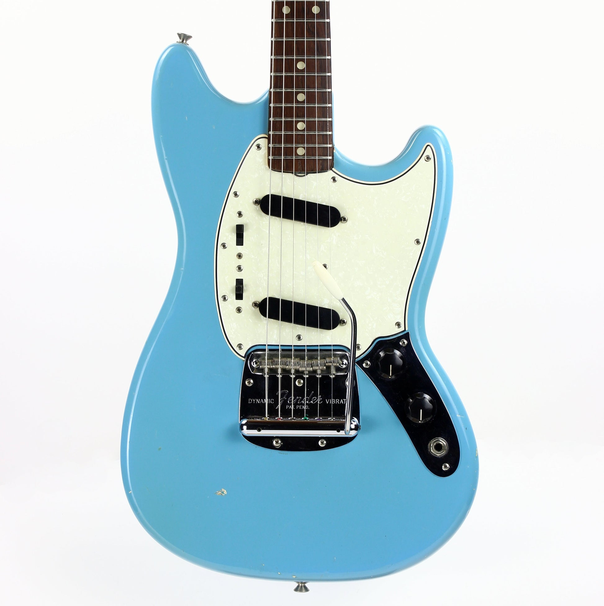 1965 Fender Mustang DAPHNE BLUE w/ Original Case - Kurt Cobain-type, L-Series, Small Headstock!