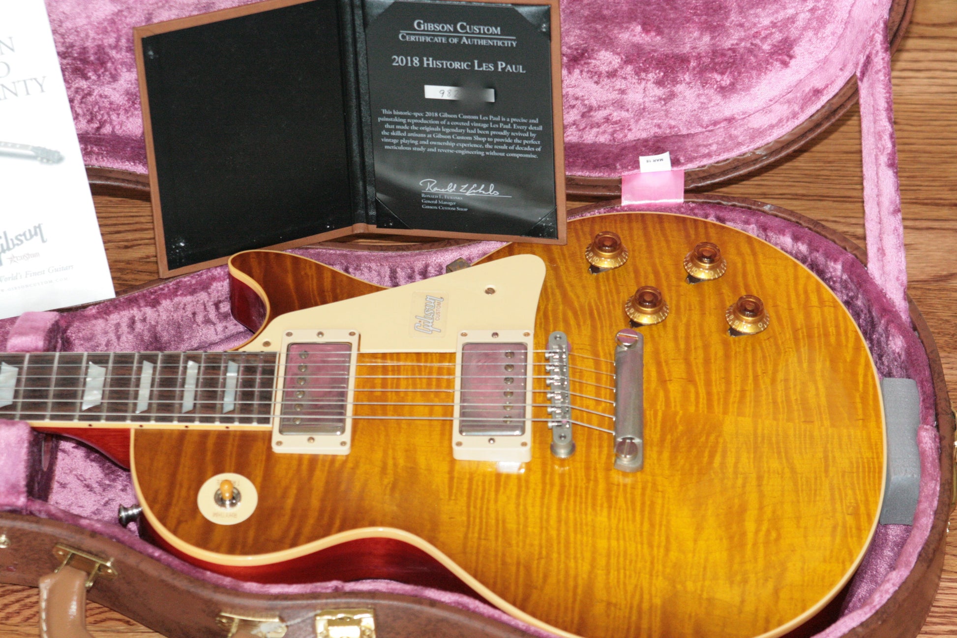 2018 Gibson 1959 Les Paul Historic Reissue! R9 59 HONEY LEMON FADE Custom Shop TH Spec