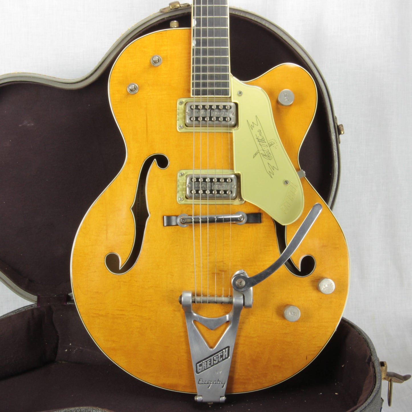 1961 Gretsch 6120 Chet Atkins Model w/ FLAME! Western Orange NO BINDING ISSUES