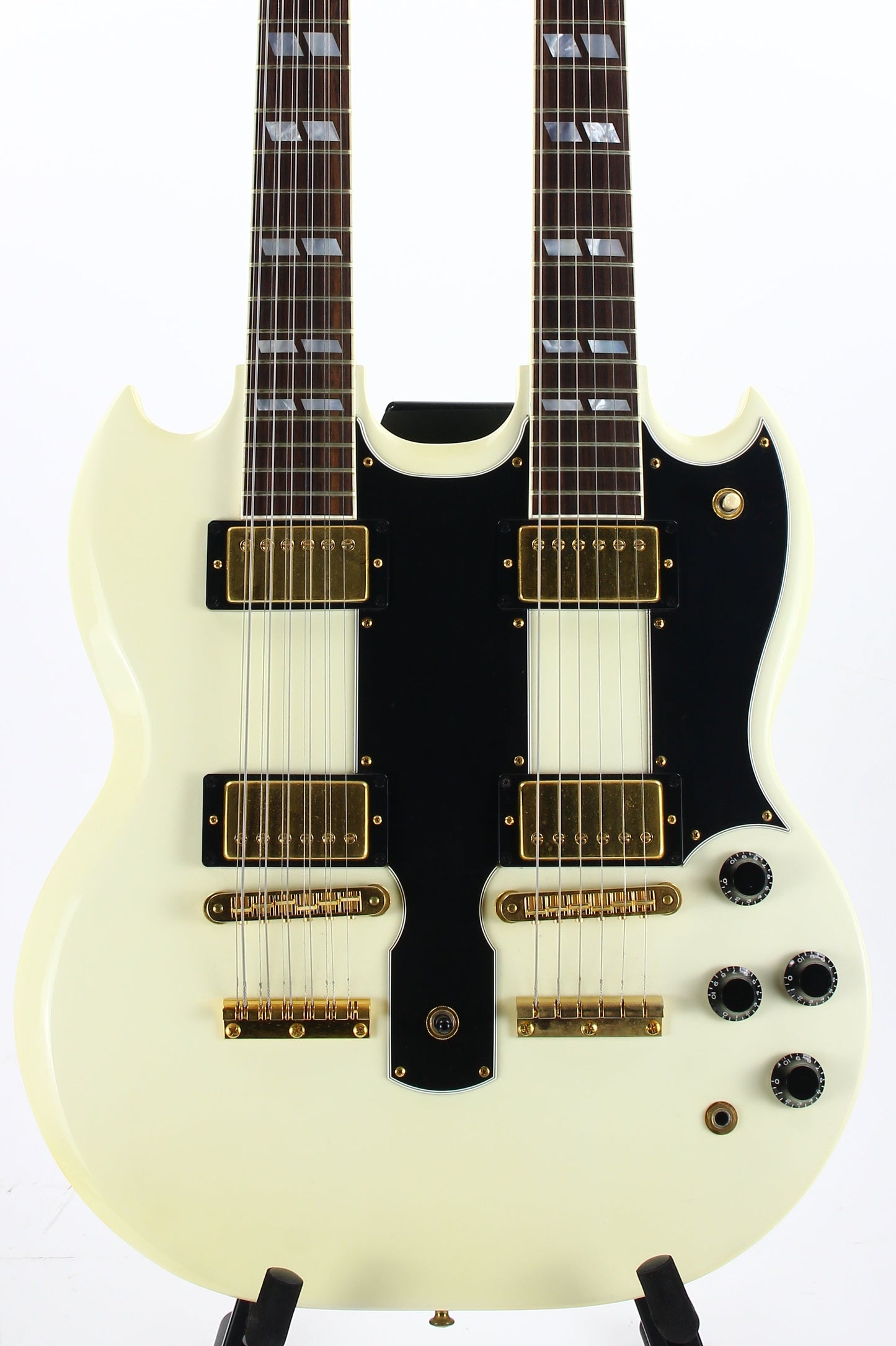 CLEAN 2001 Gibson EDS-1275 Double neck SG Alpine White 6/12 - Don Felder Alex Lifeson Jimmy Page Vibes