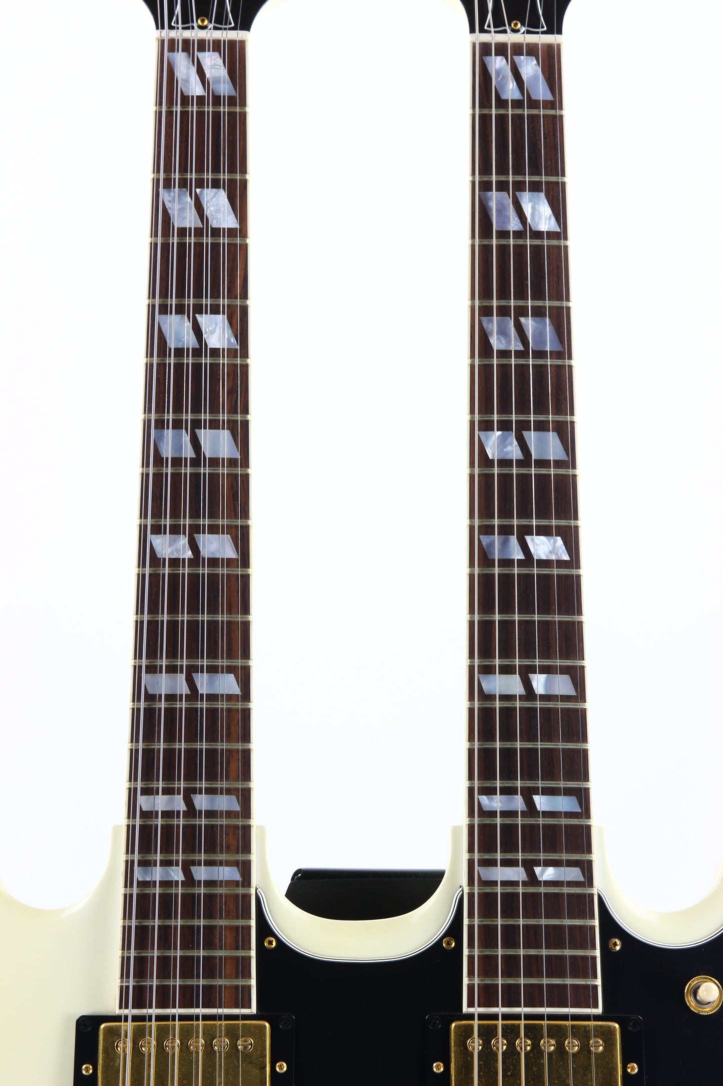 CLEAN 2001 Gibson EDS-1275 Double neck SG Alpine White 6/12 - Don Felder Alex Lifeson Jimmy Page Vibes