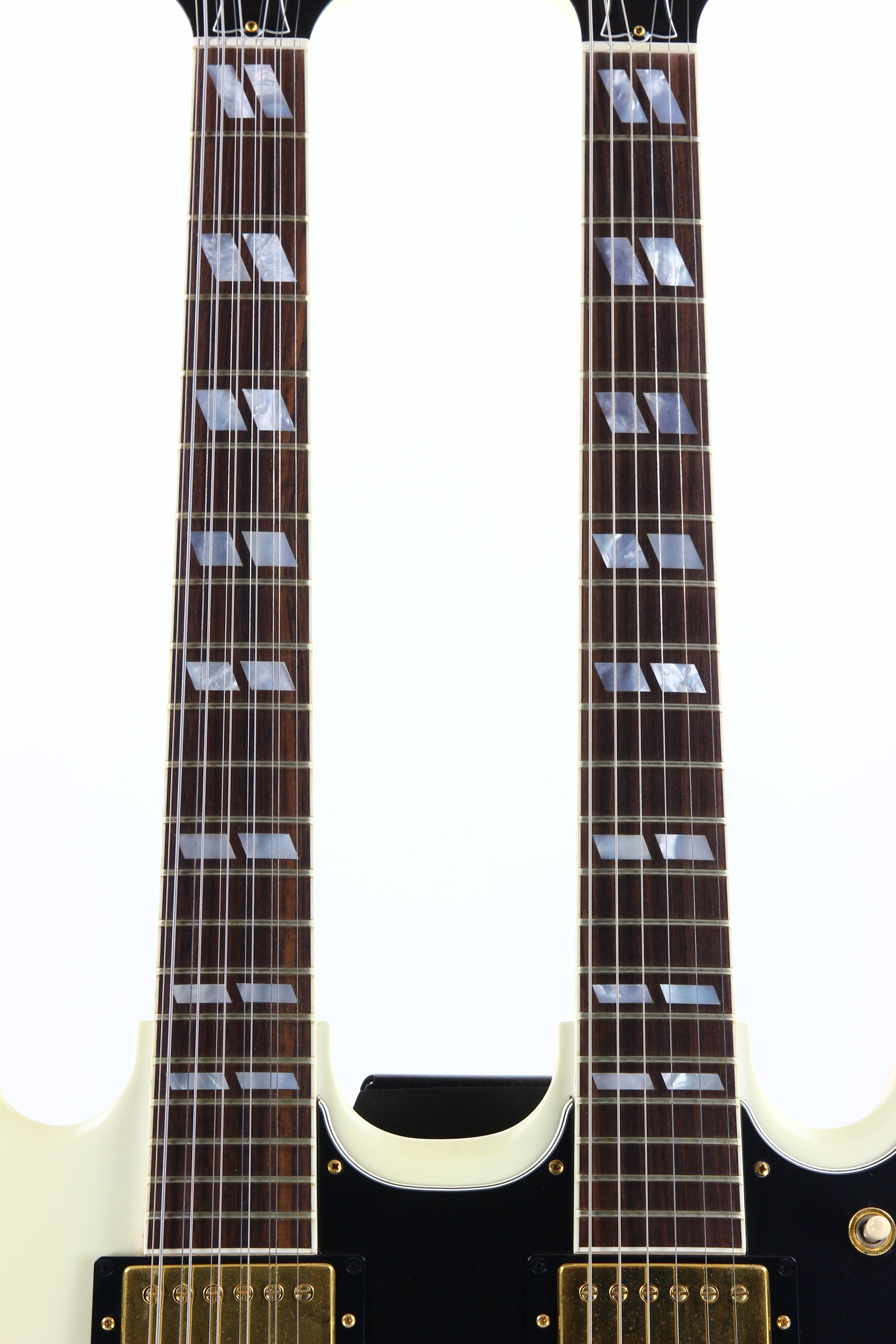 CLEAN 2001 Gibson EDS-1275 Double neck SG Alpine White 6/12 - Don Felder Alex Lifeson Jimmy Page Vibes