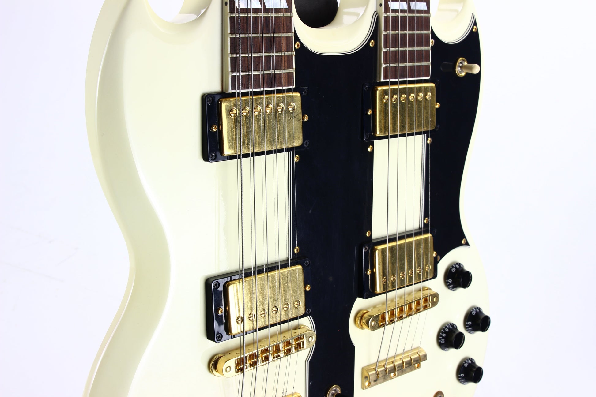CLEAN 2001 Gibson EDS-1275 Double neck SG Alpine White 6/12 - Don Felder Alex Lifeson Jimmy Page Vibes