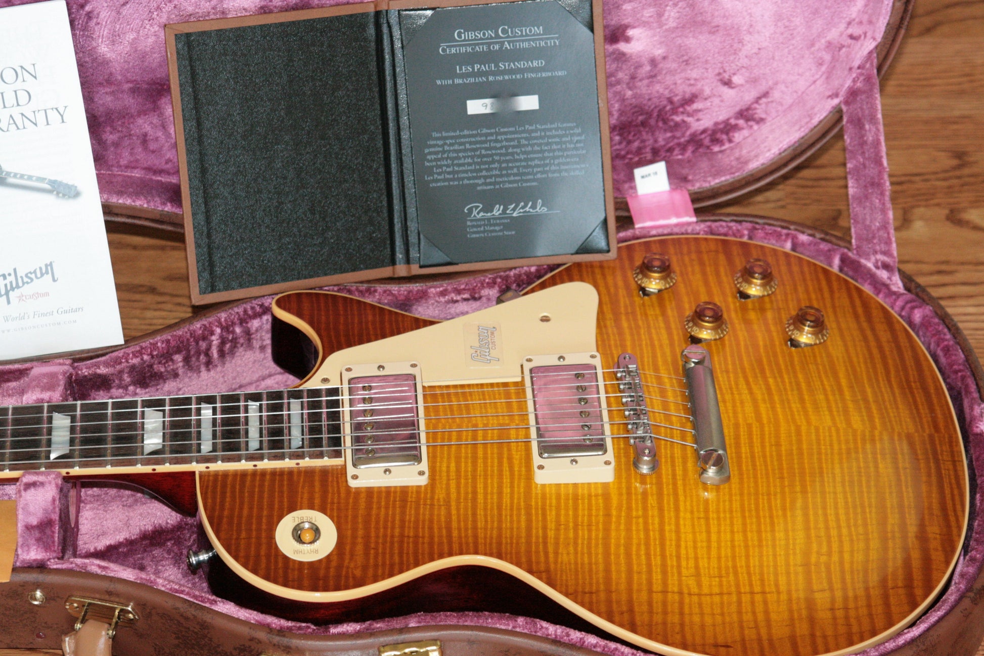 2018 Gibson 1959 BRAZILIAN ROSEWOOD Les Paul Historic Reissue! R9 59 Custom Shop TH Spec KILLER TOP
