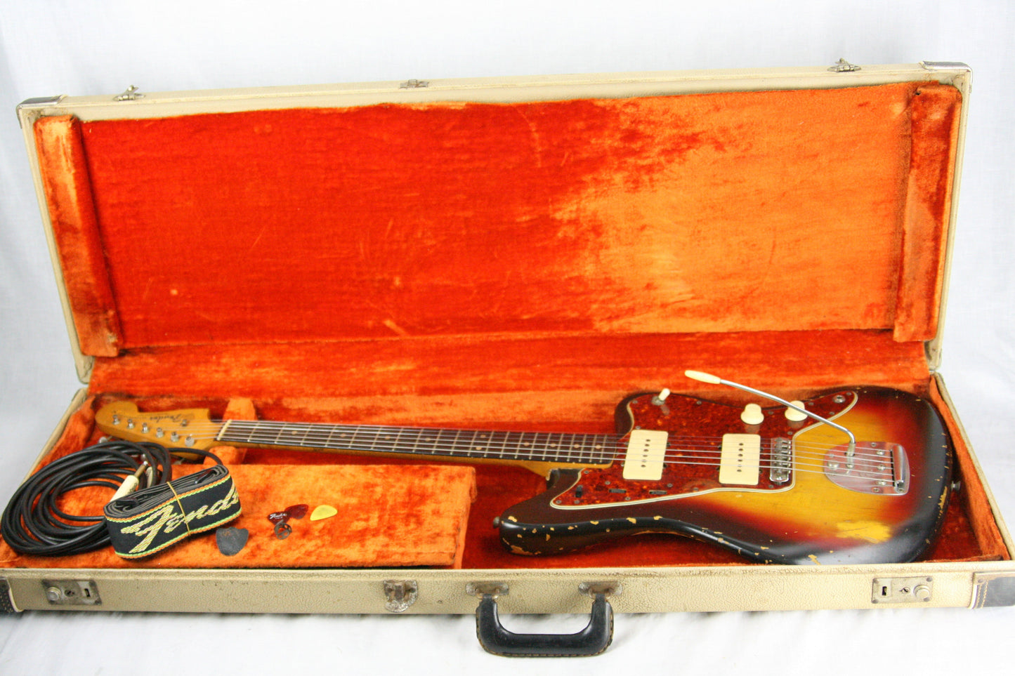 1963 Fender Jazzmaster Sunburst w/ Original White Tolex Case! Pre-CBS! stratocaster telecaster