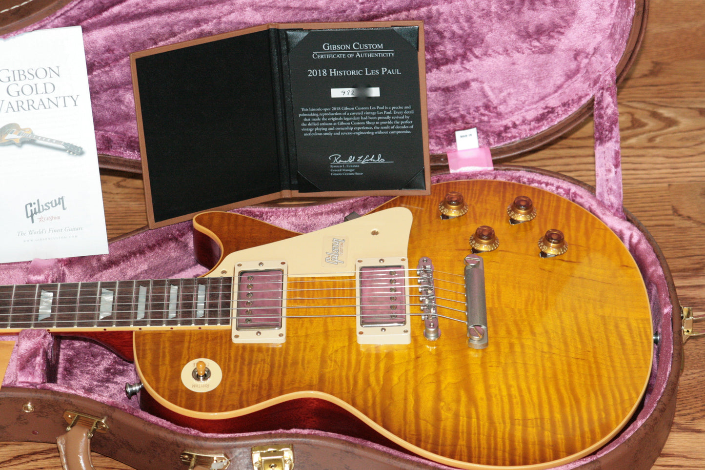 2018 Gibson 1959 Les Paul Historic Reissue! R9 59 HONEY LEMON FADE Custom Shop TH Spec