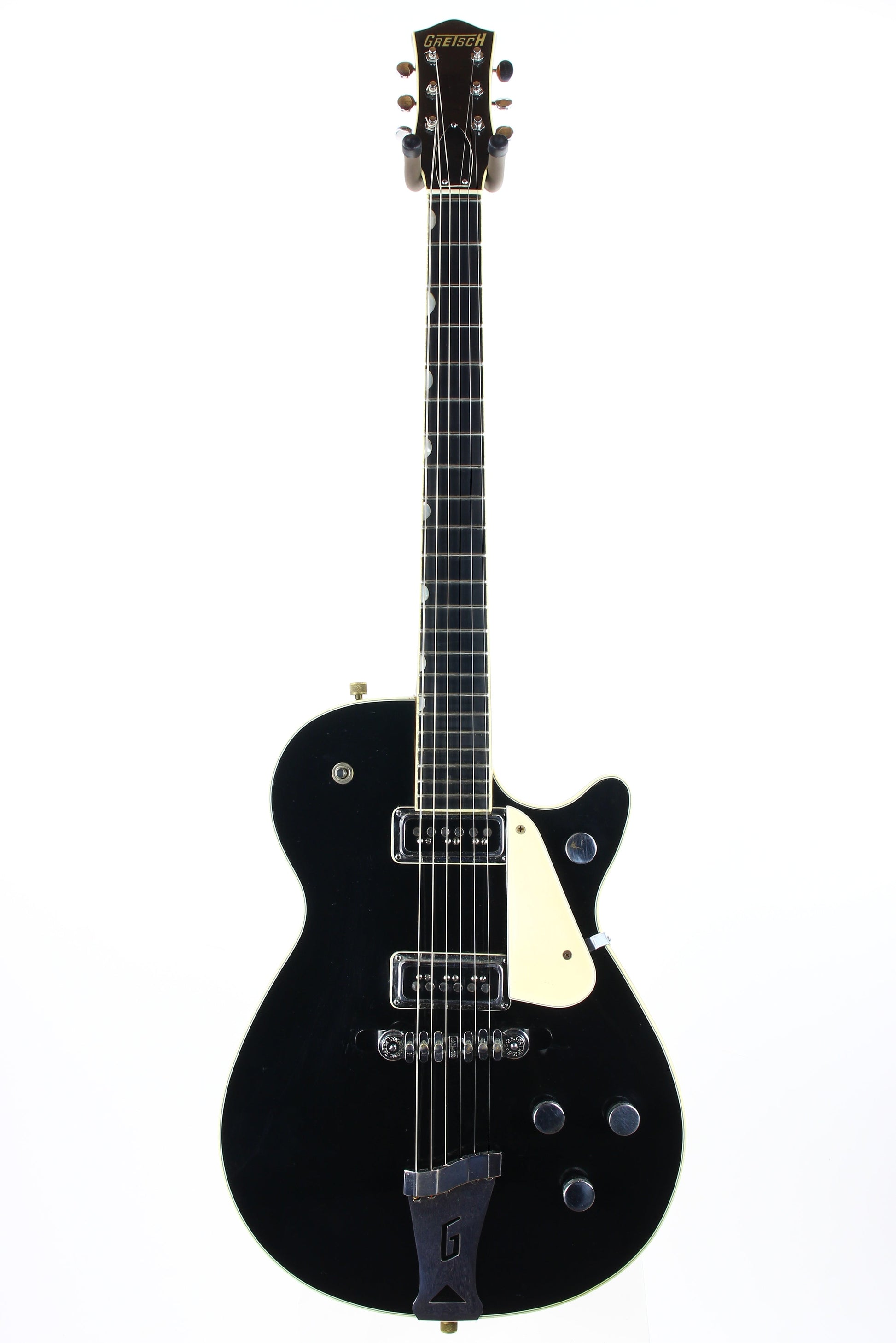 1955 Gretsch Duo Jet Black Vintage Electric Guitar w/ Tweed Case - Original Black Nitron Drum Wrap Top!