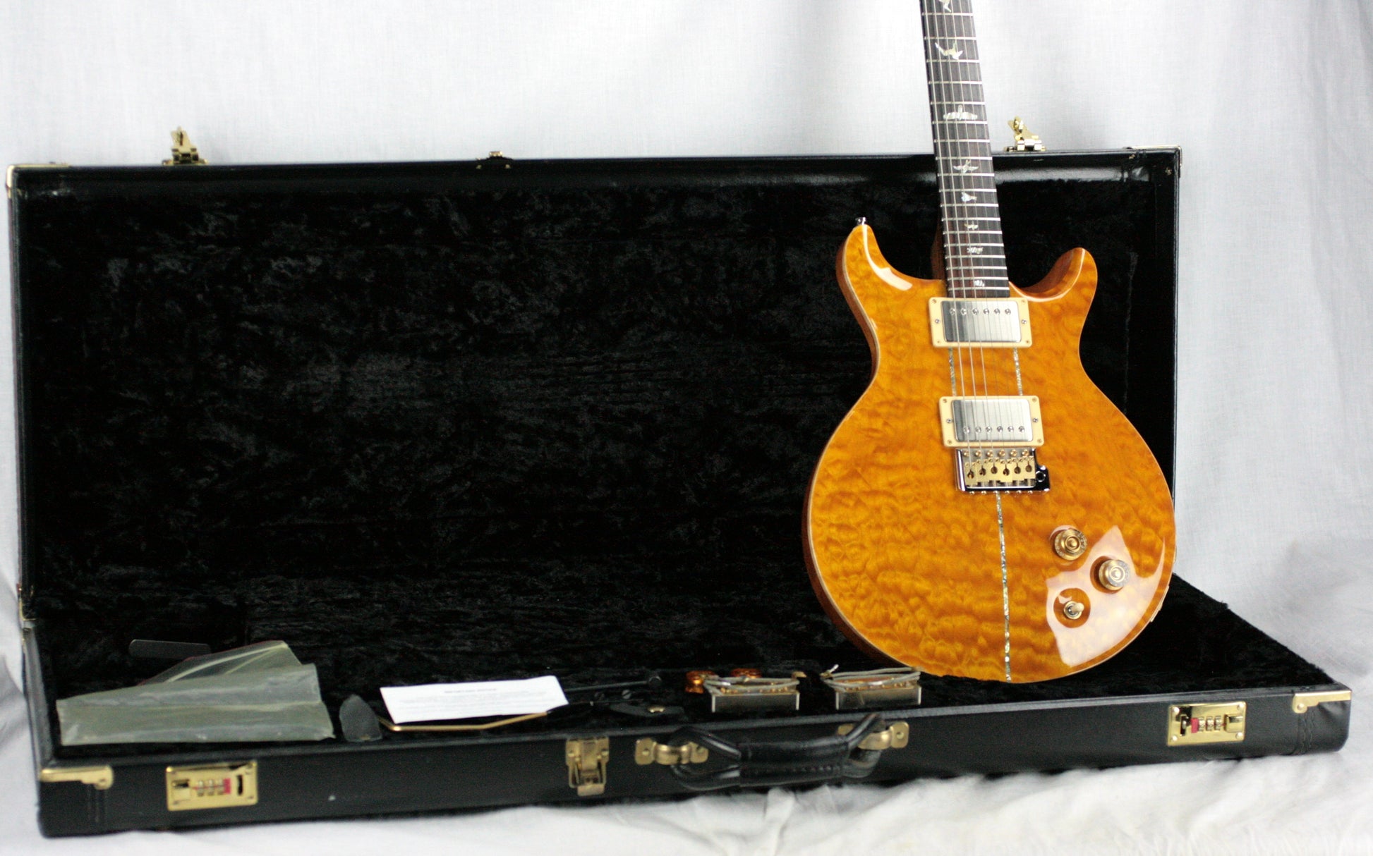 2004 PRS Solid BRAZILIAN ROSEWOOD Neck Santana Limited Edition 1/200! Paul Reed Smith Yellow Quilt