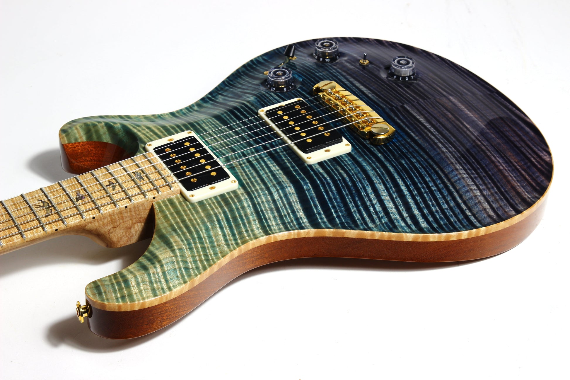 2012 PRS P22 Artist Package Piezo BLUE FADE -- Custom 22, CRAZY FLAMETOP, Flame Neck!