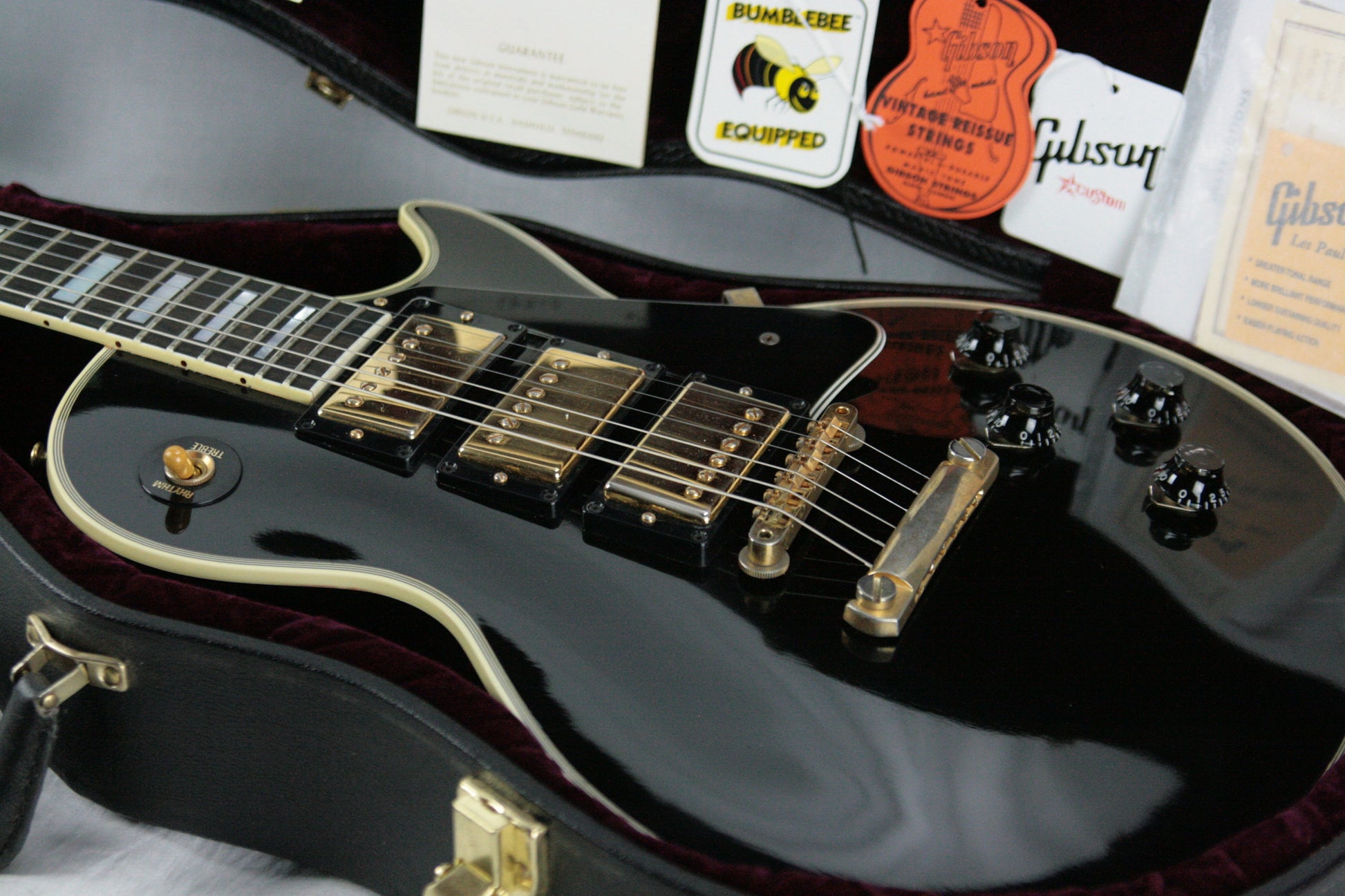 1957 Gibson Les Paul Custom 3 Pickups! LPB-3 Black Beauty Historic Reissue 57 Jimmy Page