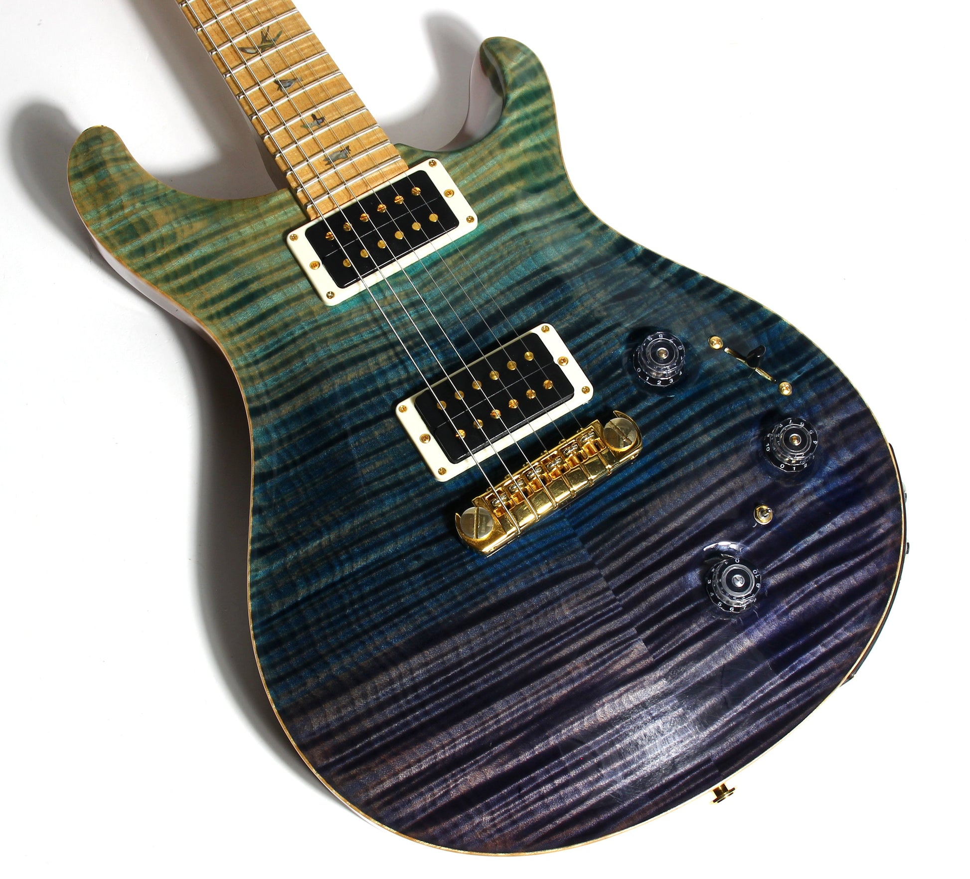 2012 PRS P22 Artist Package Piezo BLUE FADE -- Custom 22, CRAZY FLAMETOP, Flame Neck!