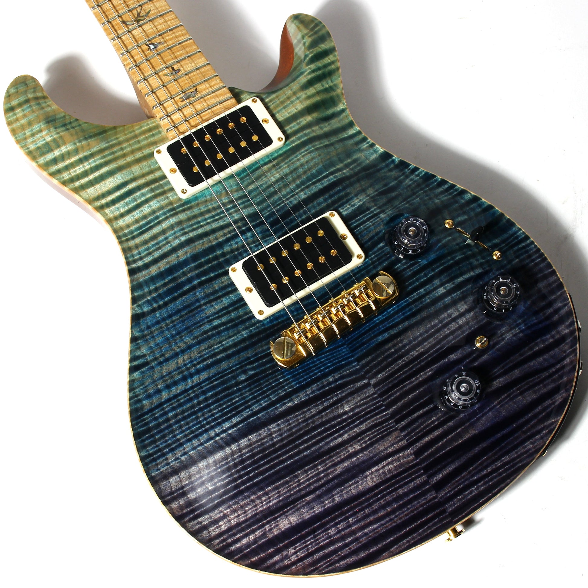 2012 PRS P22 Artist Package Piezo BLUE FADE -- Custom 22, CRAZY FLAMETOP, Flame Neck!