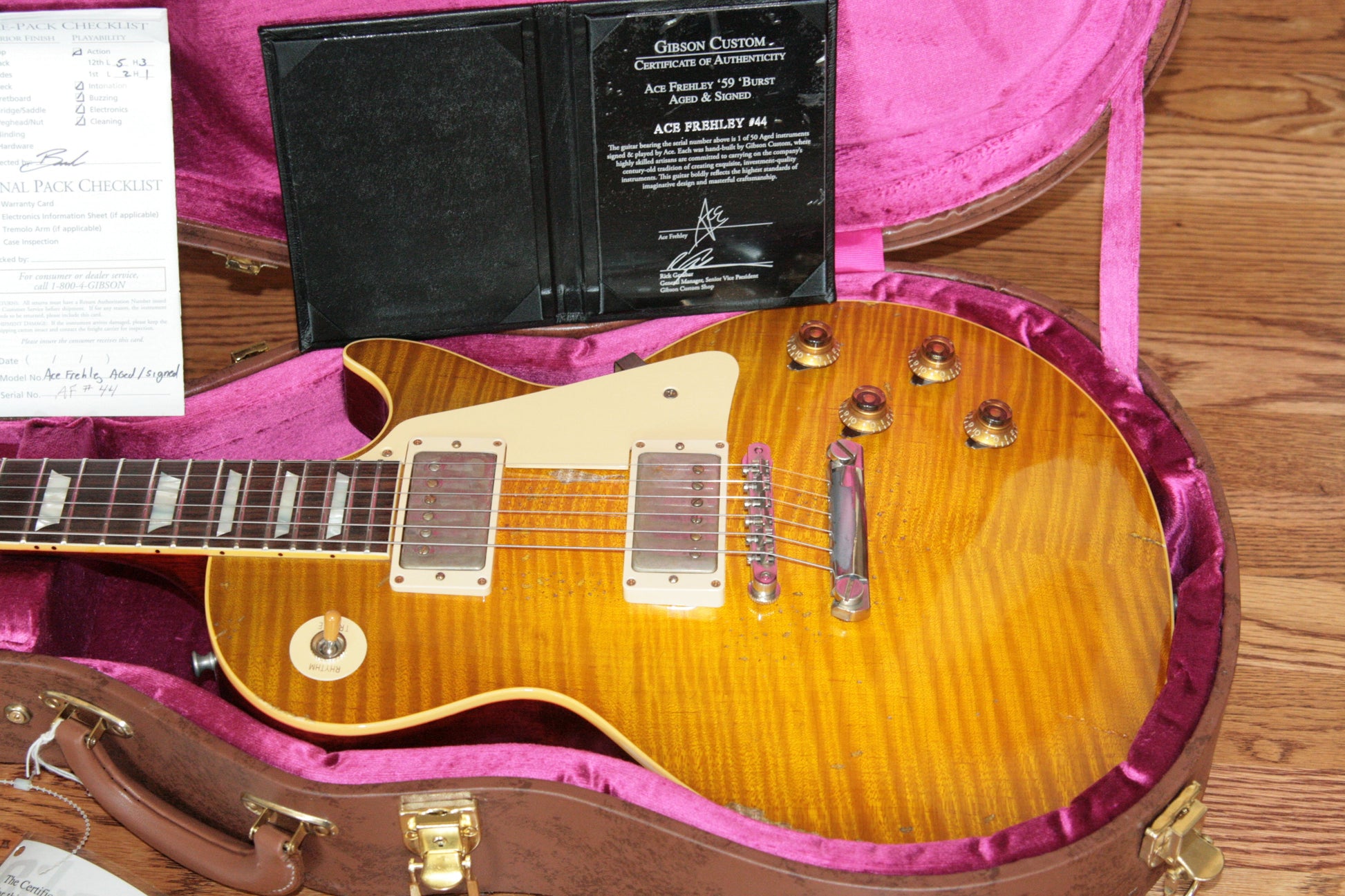 1959 Gibson AGED & SIGNED Ace Frehley 59 Les Paul Reissue! R9 True Historic 2015 Lemon Burst