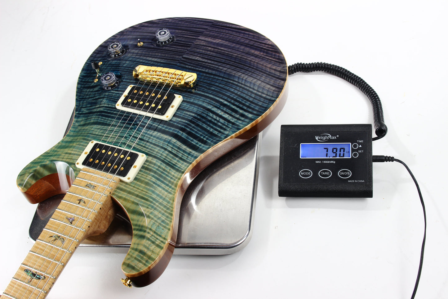 2012 PRS P22 Artist Package Piezo BLUE FADE -- Custom 22, CRAZY FLAMETOP, Flame Neck!