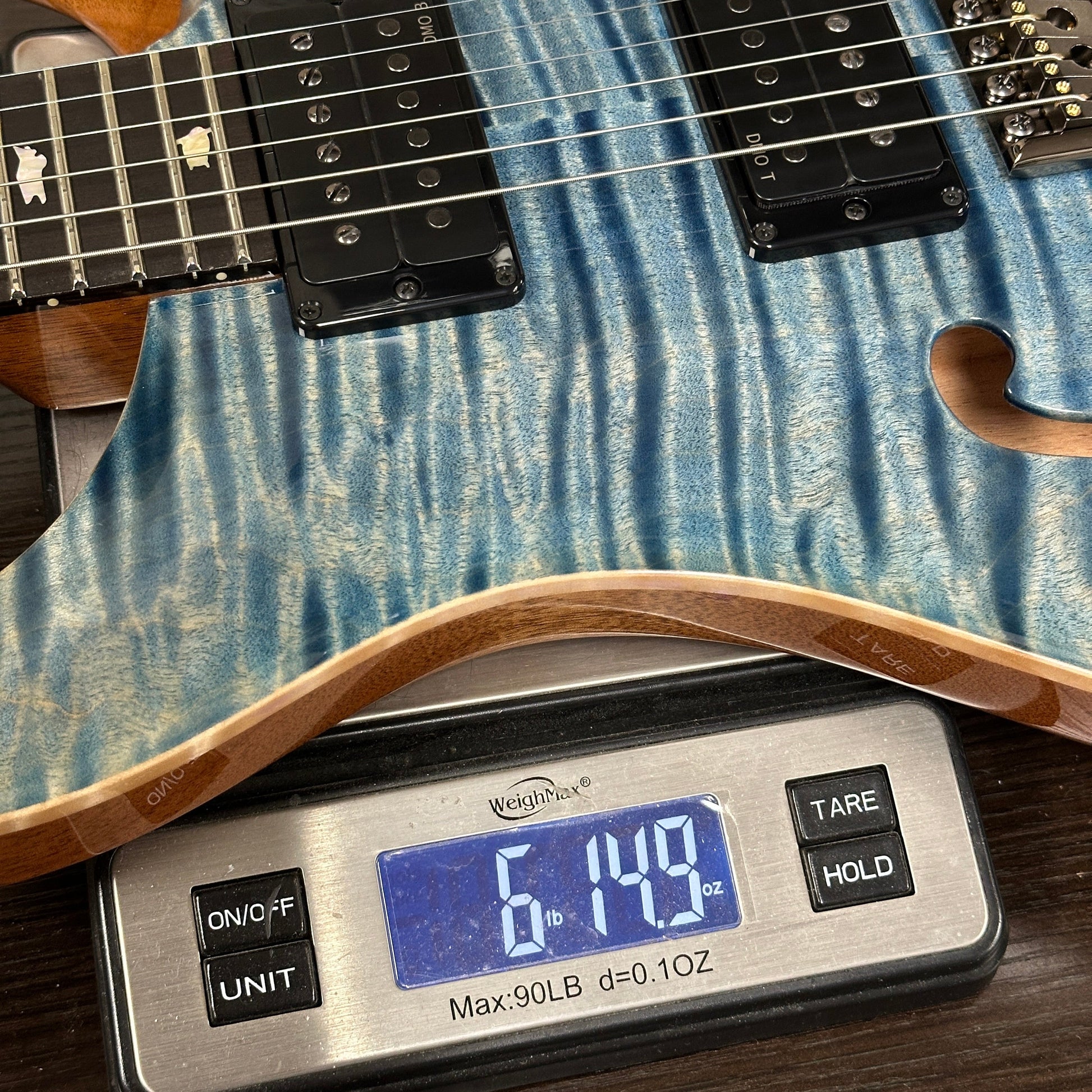 PRS Custom 24 Semi-Hollow LTD Flame Artist Top Faded Indigo w/case 0427703