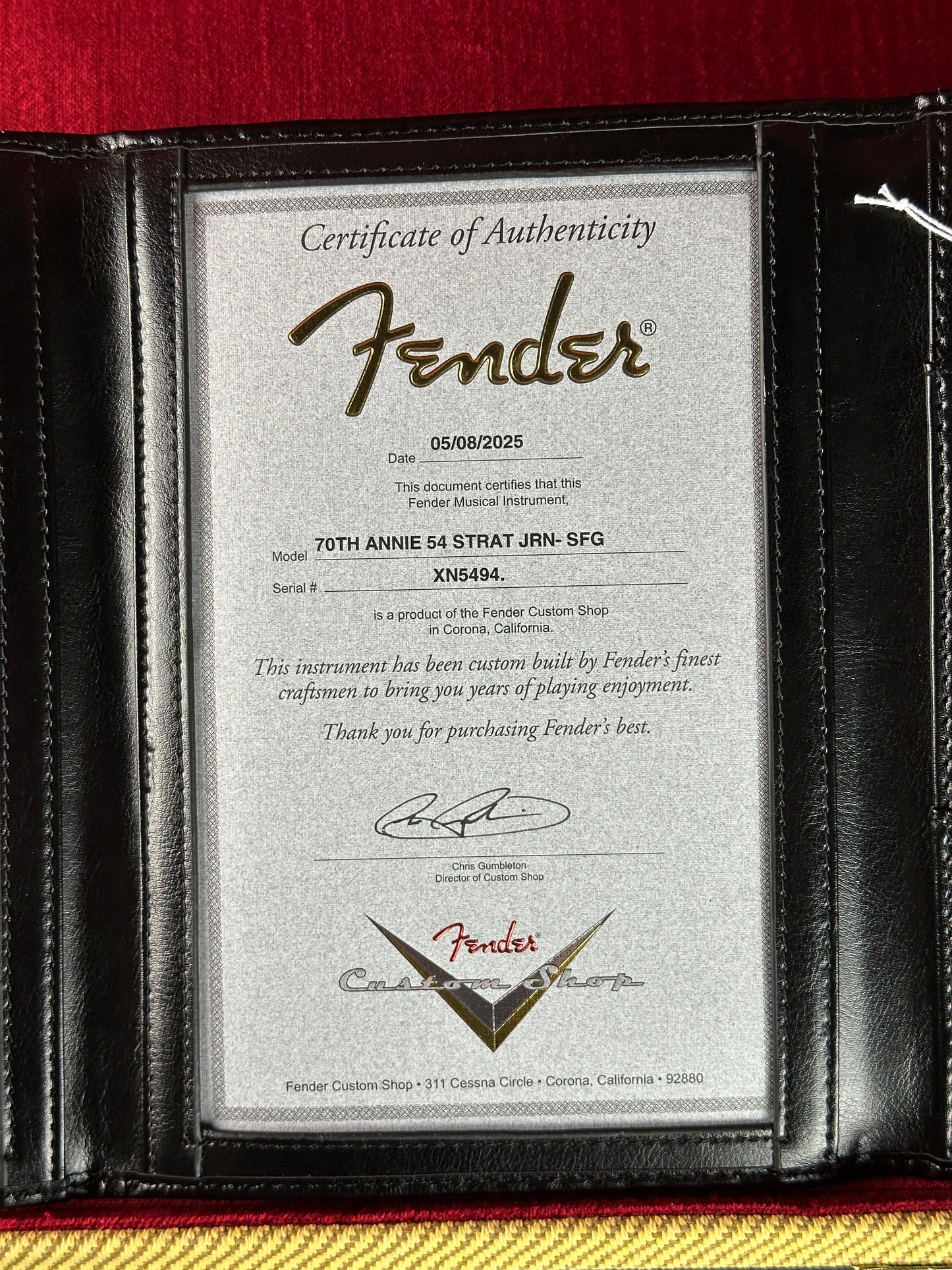 Fender Custom Shop 70th Anniversary 1954 Stratocaster Journeyman Relic Seafoam Green w/case