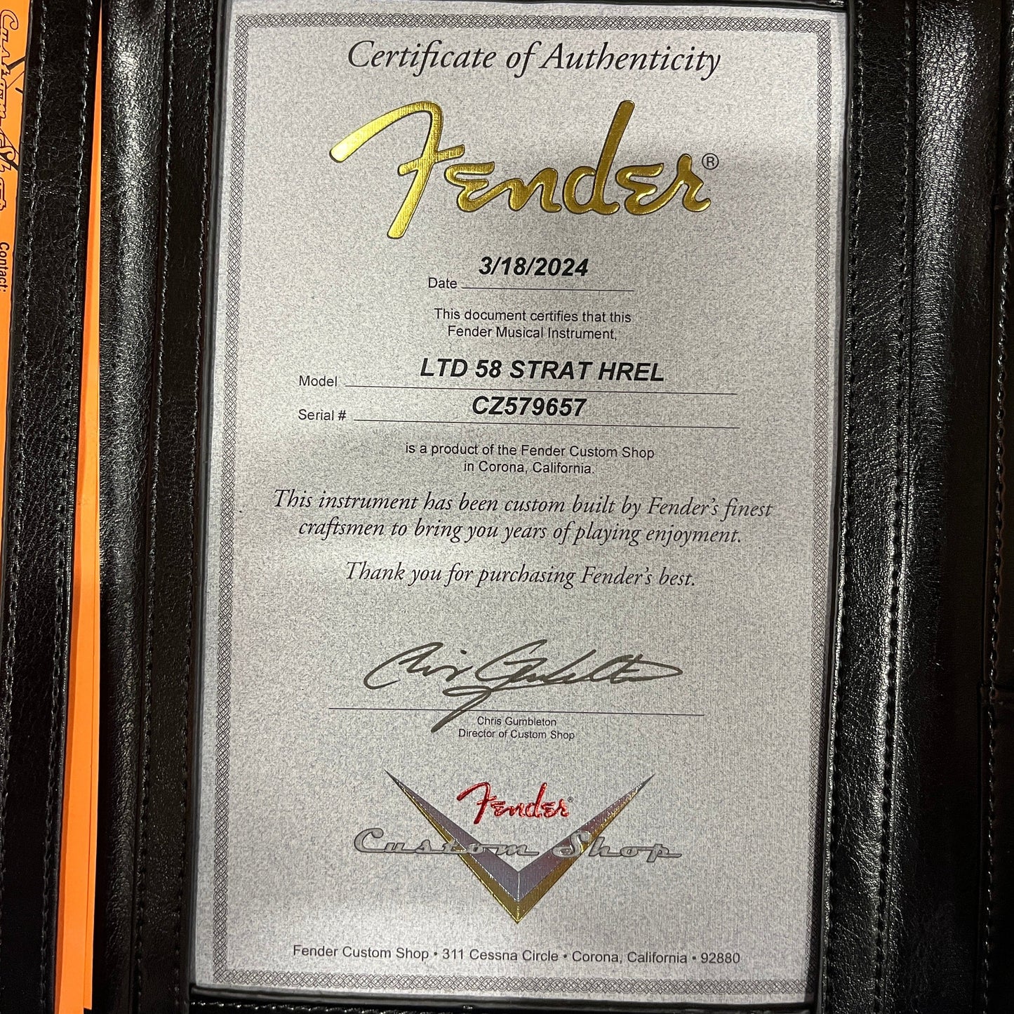 Fender Custom Shop Limited 1958 Stratocaster Heavy Relic - India Ivory