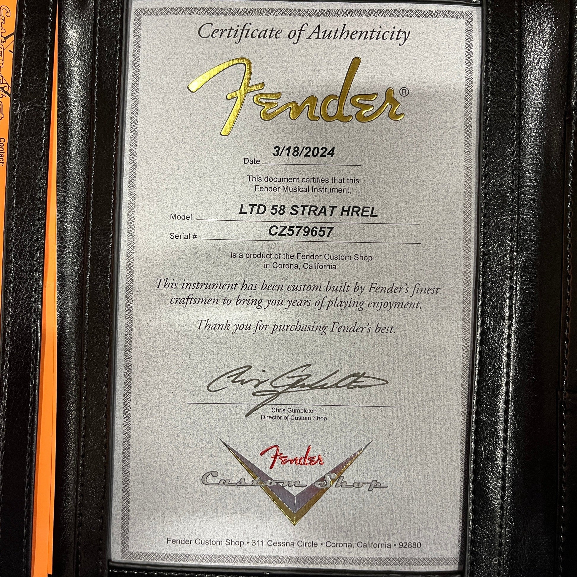 Fender Custom Shop Limited 1958 Stratocaster Heavy Relic - India Ivory