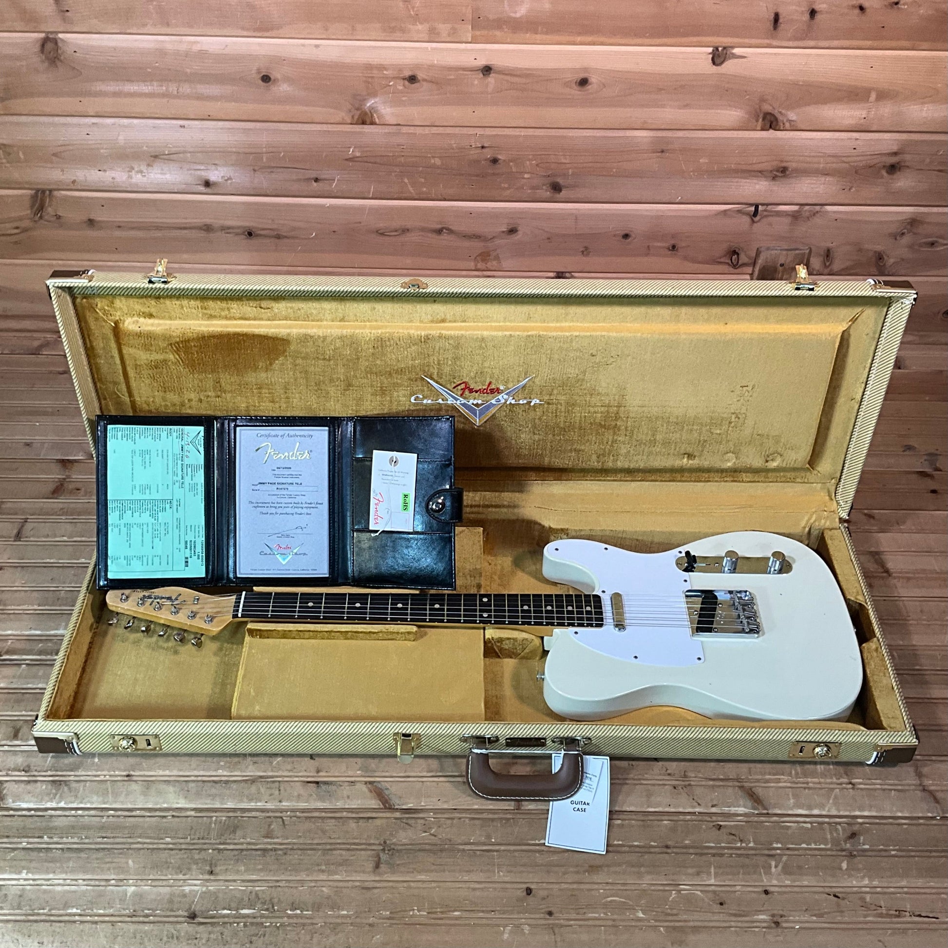 Fender Custom Shop Jimmy Page Signature Telecaster Electric Guitar - White Blonde
